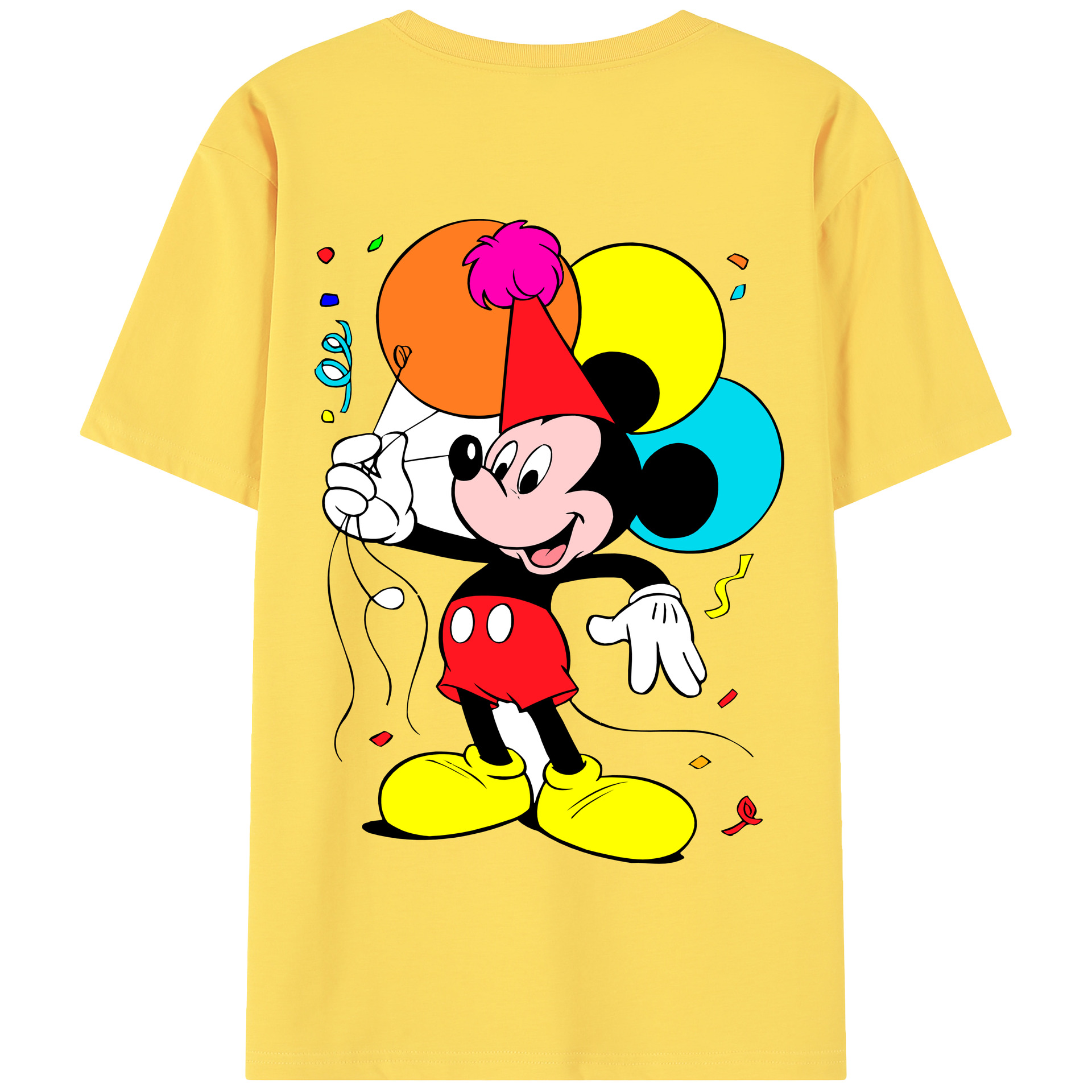 （画像用） ミッキーマウス Mickey Mouse 綿100％半袖Tシャツ（背面プリント）