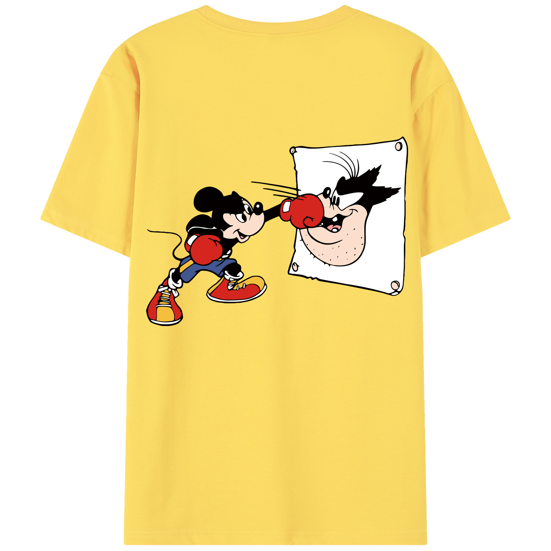 （画像用） ミッキーマウス Mickey Mouse 綿100％半袖Tシャツ（背面プリント）