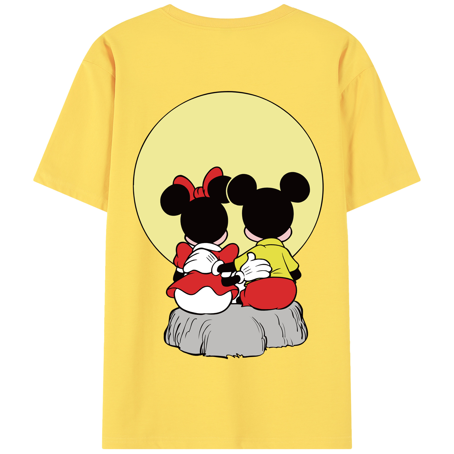 （画像用） ミッキーマウス Mickey Mouse 綿100％半袖Tシャツ（背面プリント）