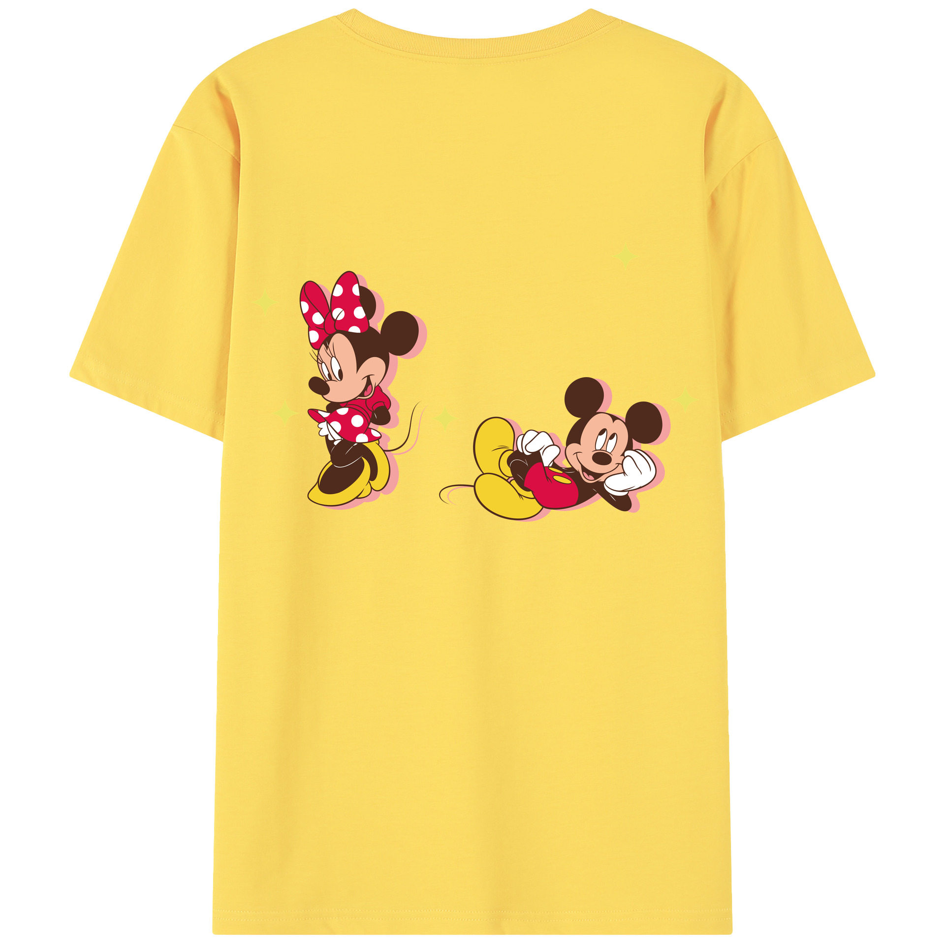 （画像用） ミッキーマウス Mickey Mouse 綿100％半袖Tシャツ（背面プリント）