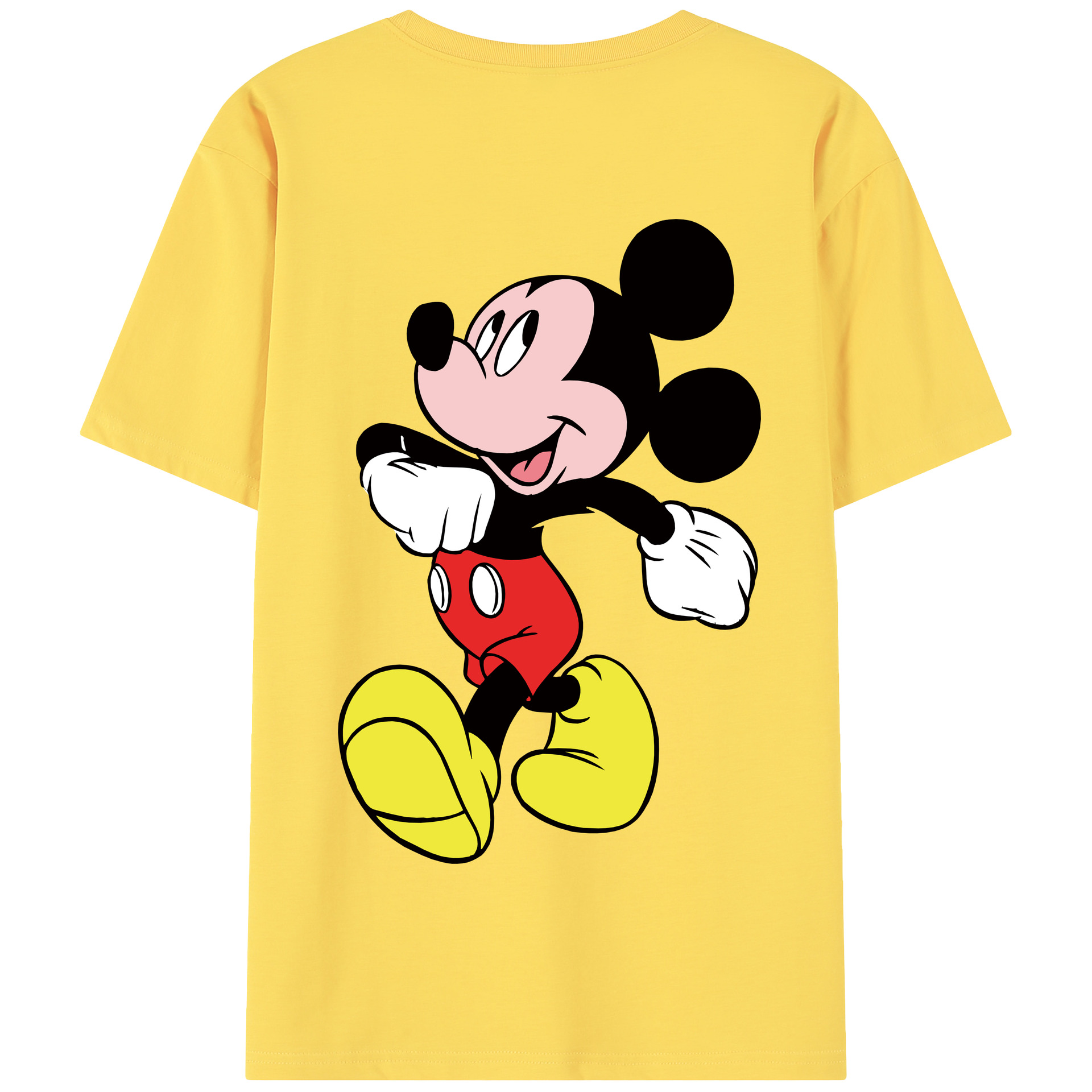 （画像用） ミッキーマウス Mickey Mouse 綿100％半袖Tシャツ（背面プリント）