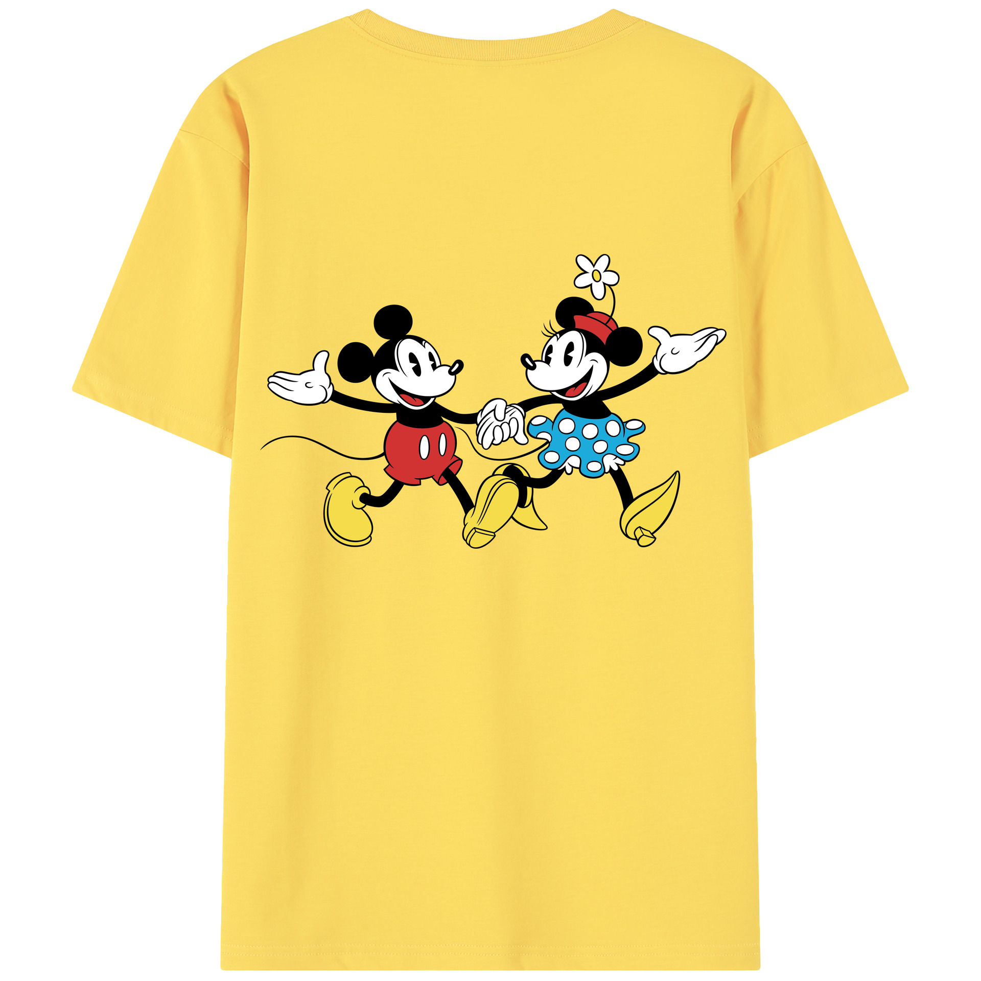 （画像用） ミッキーマウス Mickey Mouse 綿100％半袖Tシャツ（背面プリント）