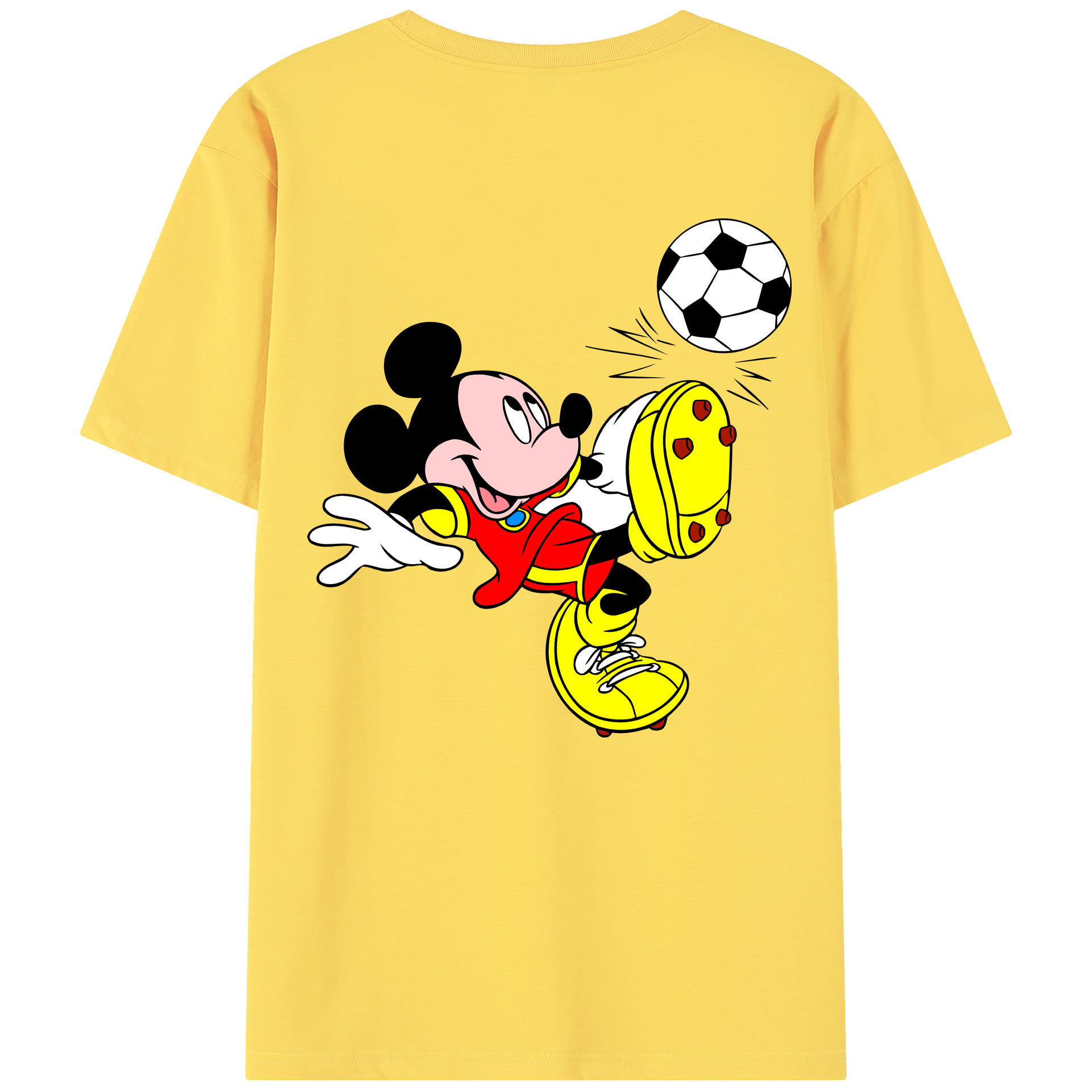 （画像用） ミッキーマウス Mickey Mouse 綿100％半袖Tシャツ（背面プリント）