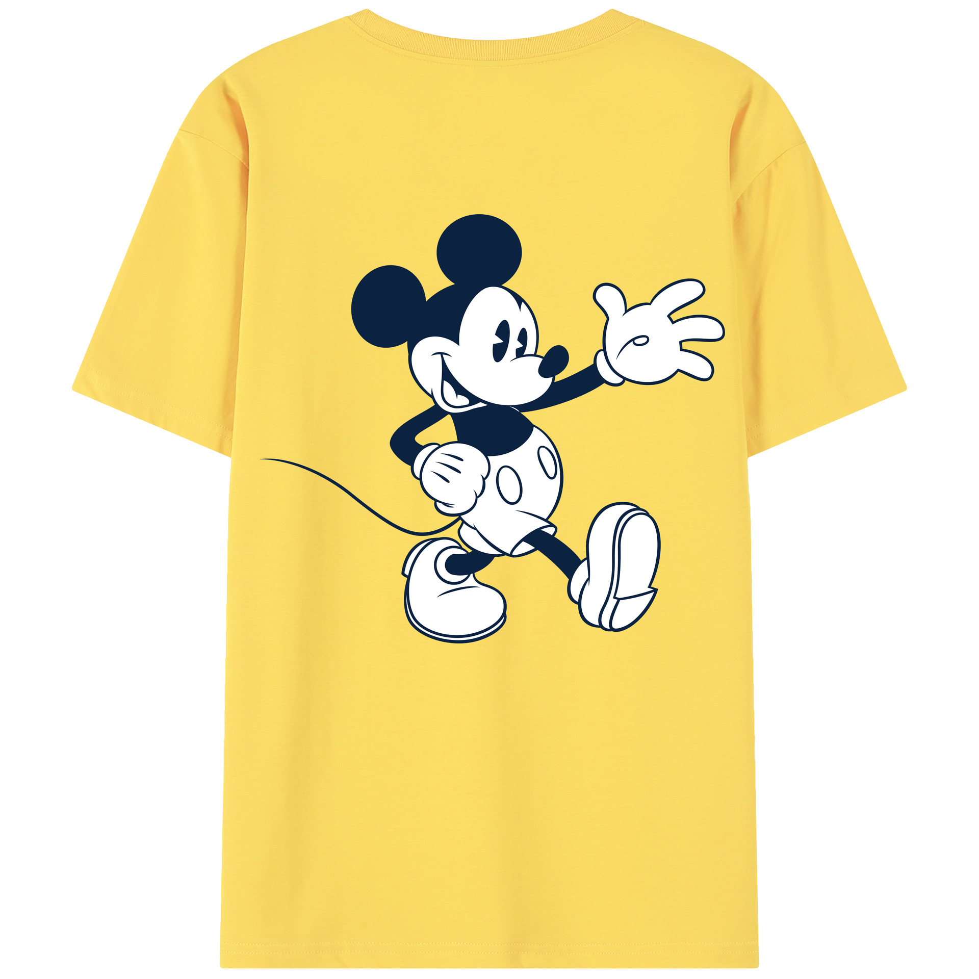（画像用） ミッキーマウス Mickey Mouse 綿100％半袖Tシャツ（背面プリント）
