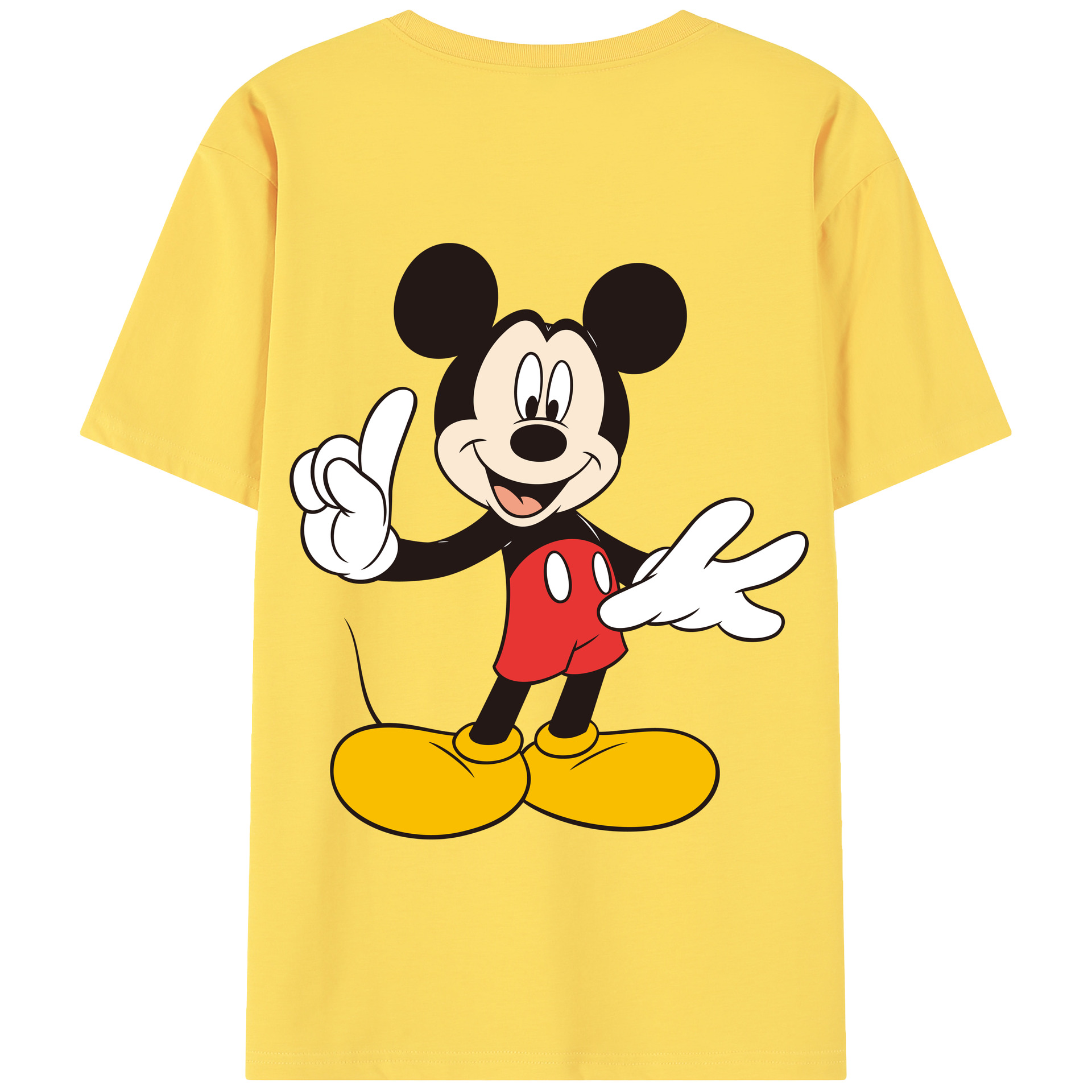 （画像用） ミッキーマウス Mickey Mouse 綿100％半袖Tシャツ（背面プリント）