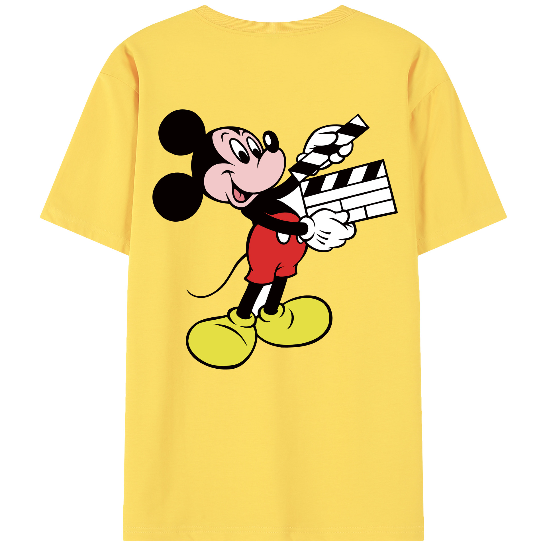 （画像用） ミッキーマウス Mickey Mouse 綿100％半袖Tシャツ（背面プリント）