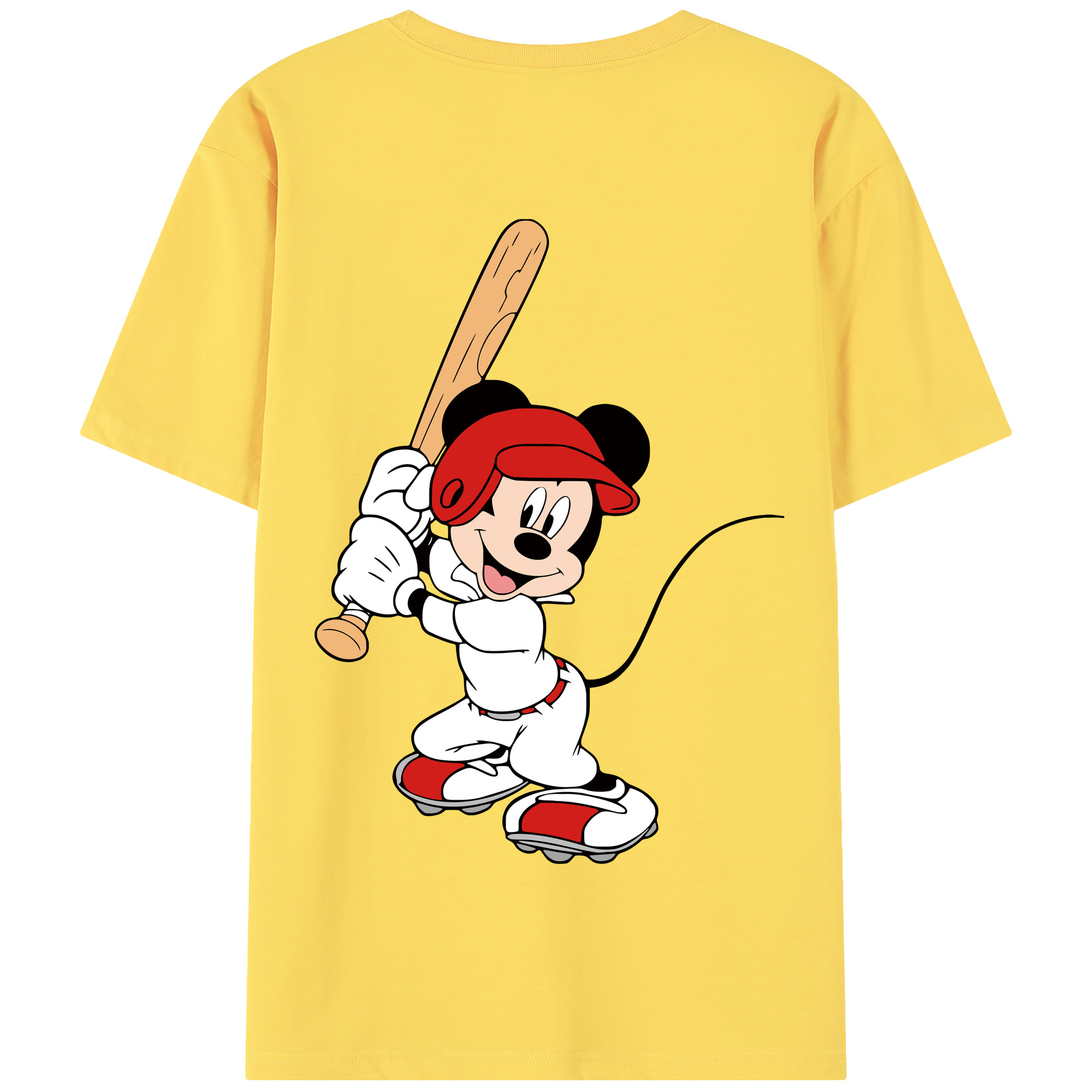（画像用） ミッキーマウス Mickey Mouse 綿100％半袖Tシャツ（背面プリント）