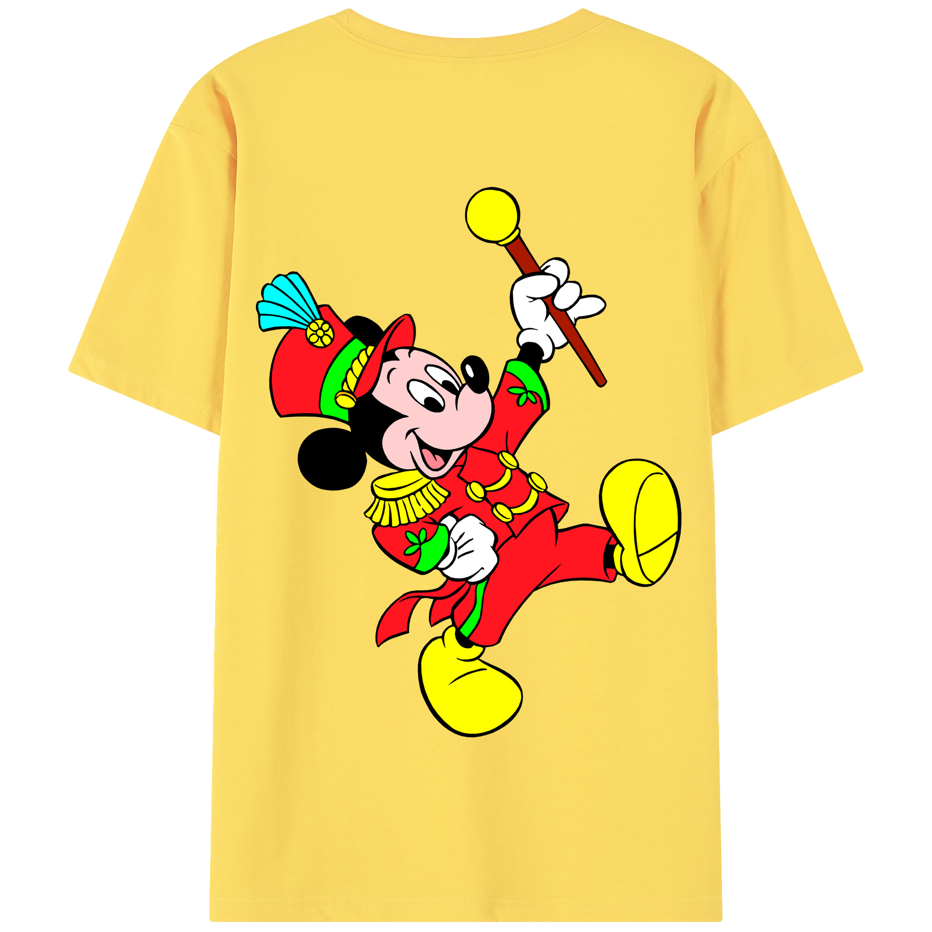 （画像用） ミッキーマウス Mickey Mouse 綿100％半袖Tシャツ（背面プリント）