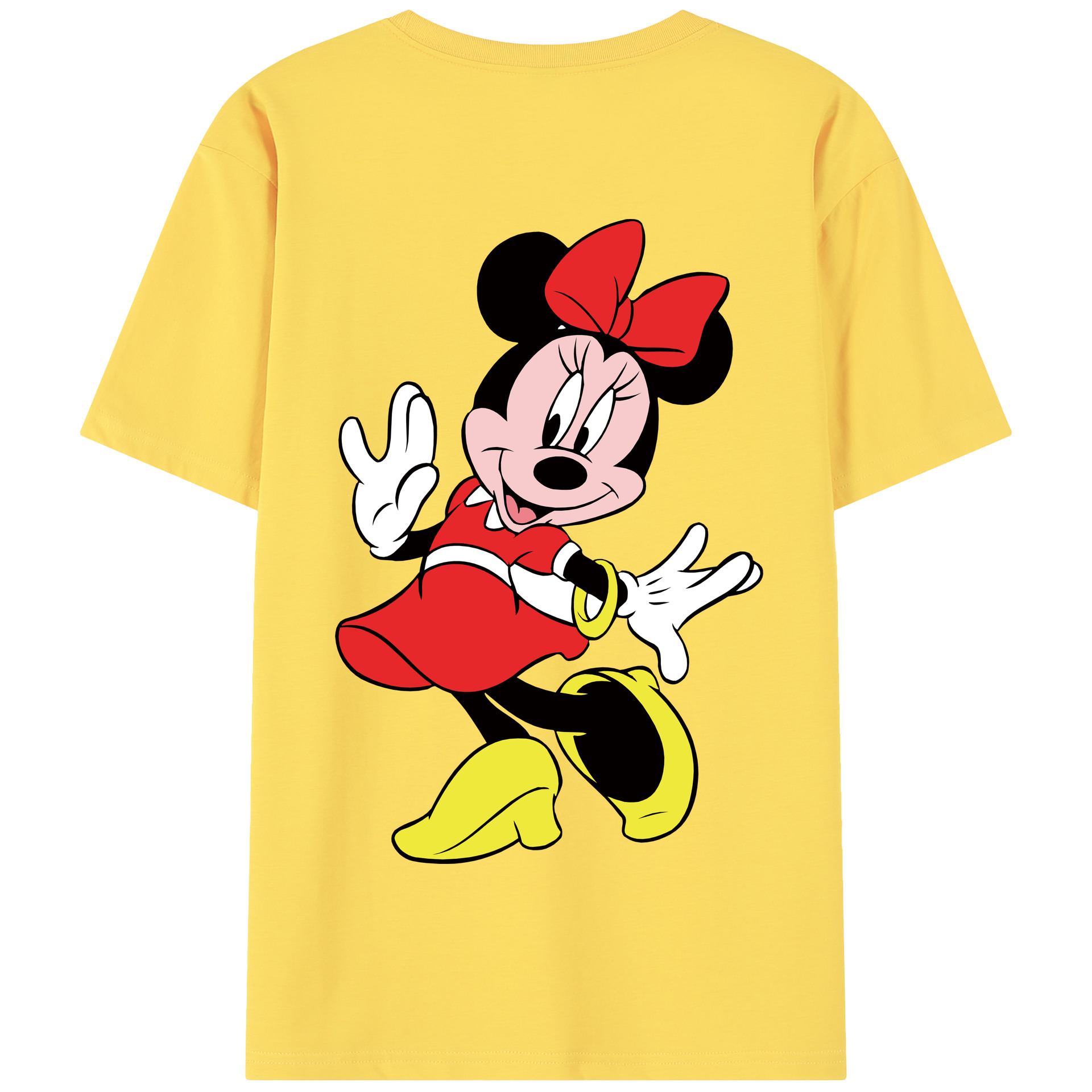 （画像用） ミッキーマウス Mickey Mouse 綿100％半袖Tシャツ（背面プリント）