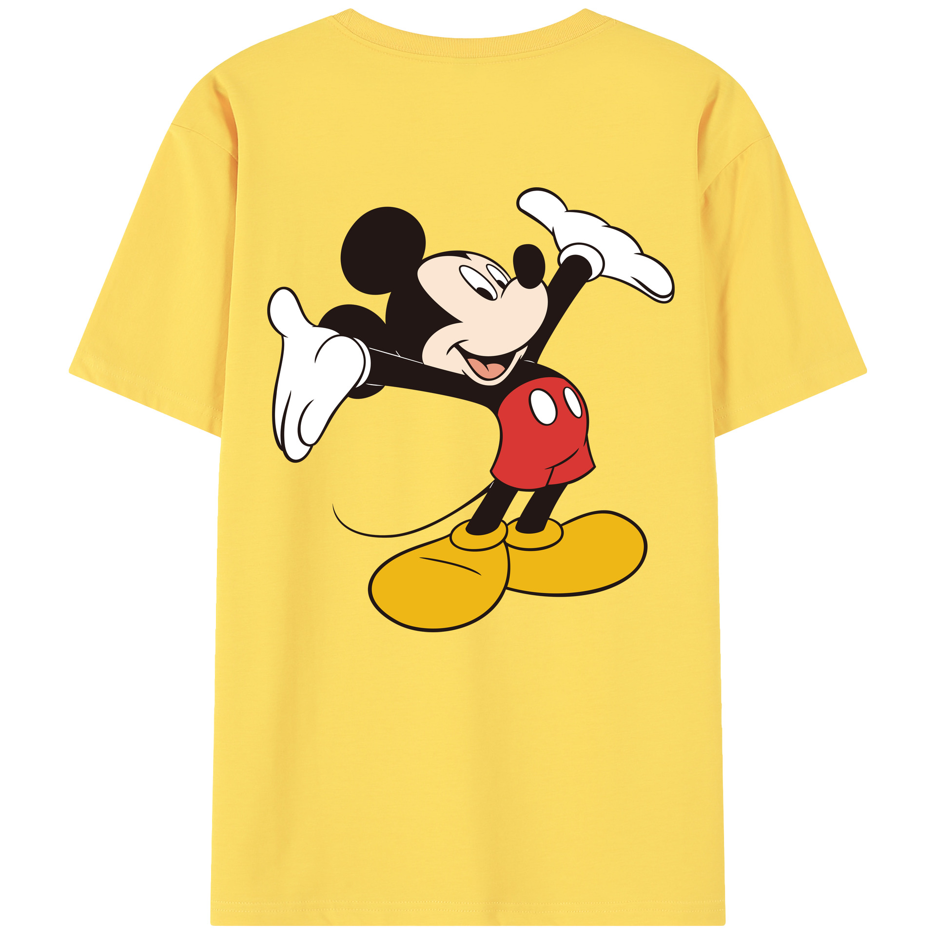 （画像用） ミッキーマウス Mickey Mouse 綿100％半袖Tシャツ（背面プリント）