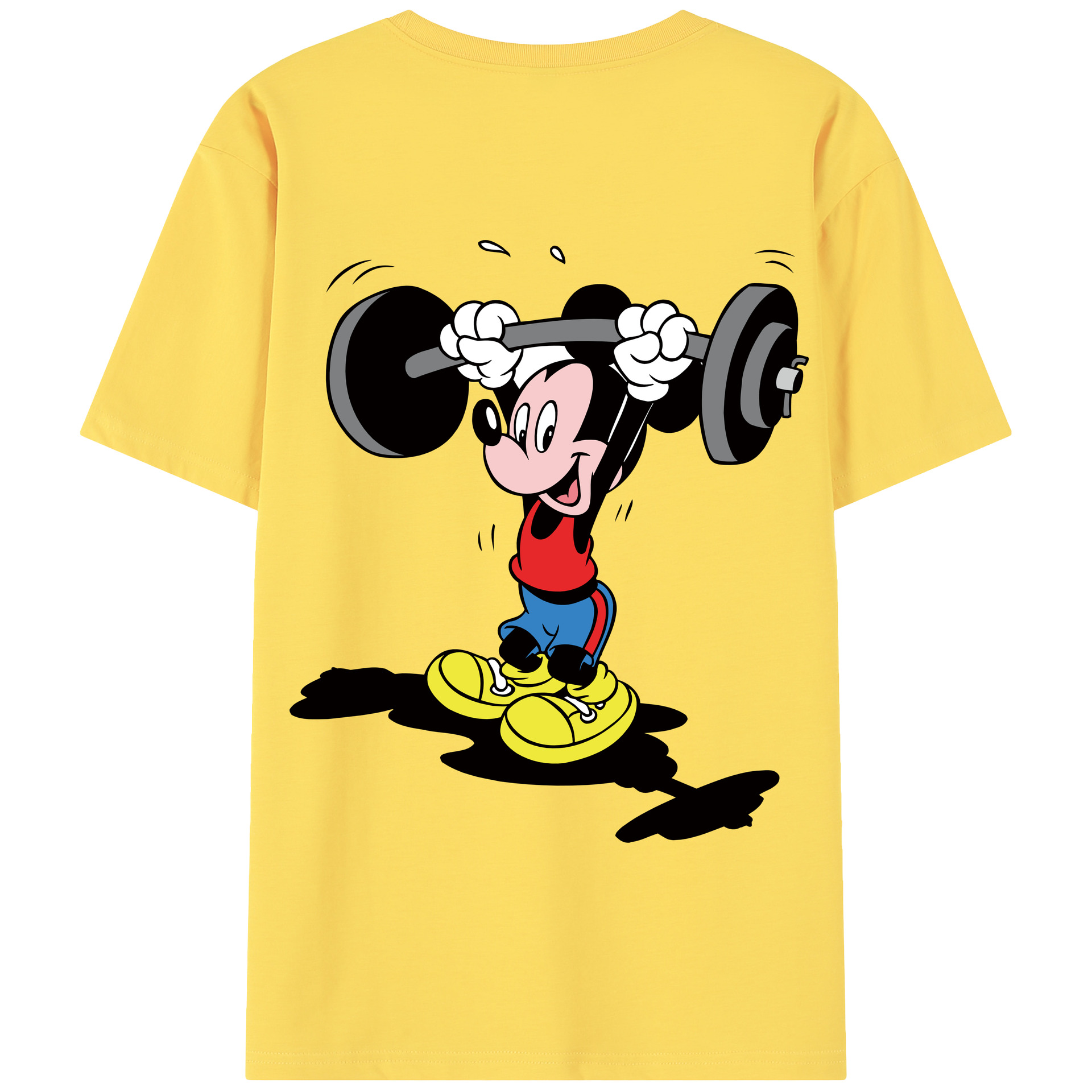 （画像用） ミッキーマウス Mickey Mouse 綿100％半袖Tシャツ（背面プリント）