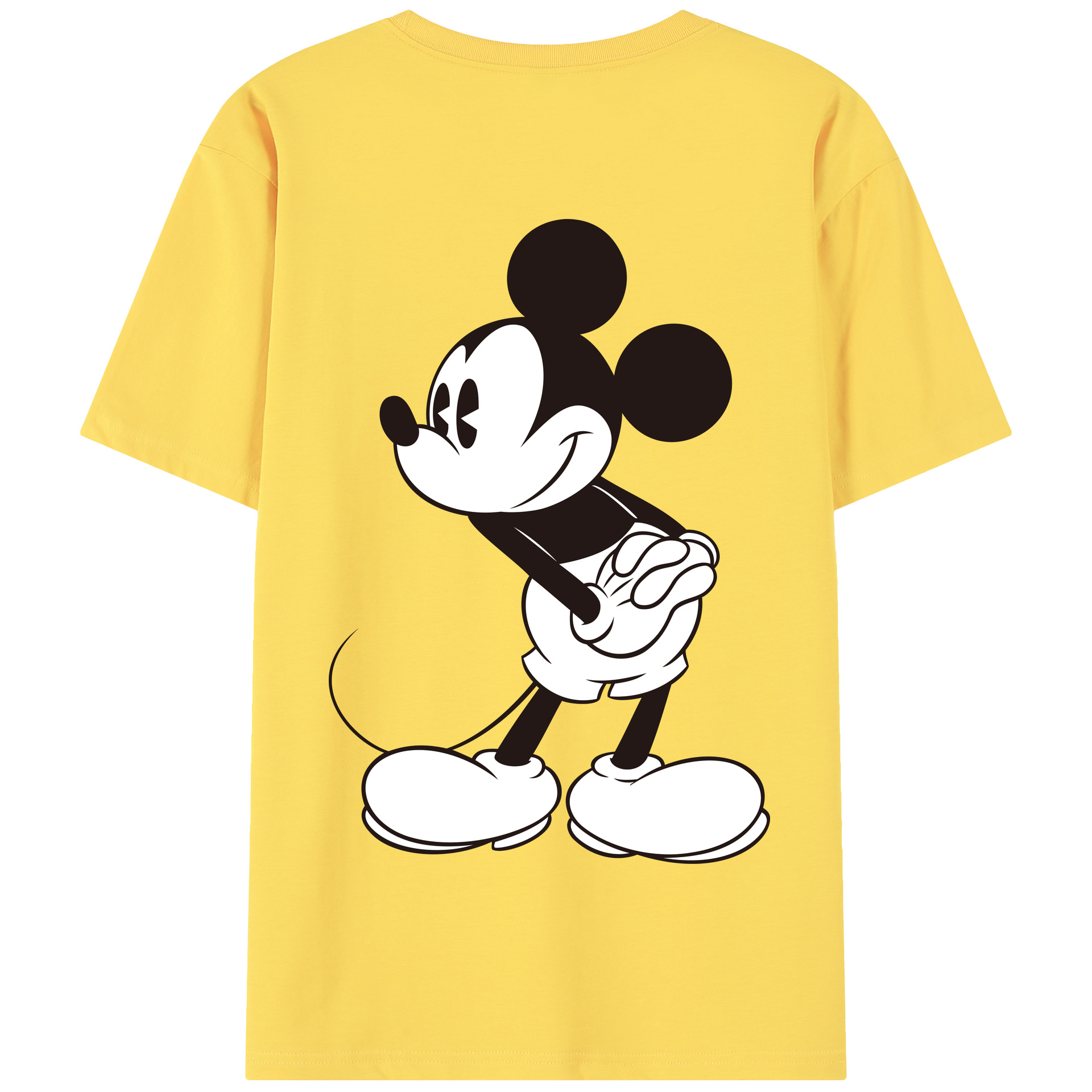 （画像用） ミッキーマウス Mickey Mouse 綿100％半袖Tシャツ（背面プリント）