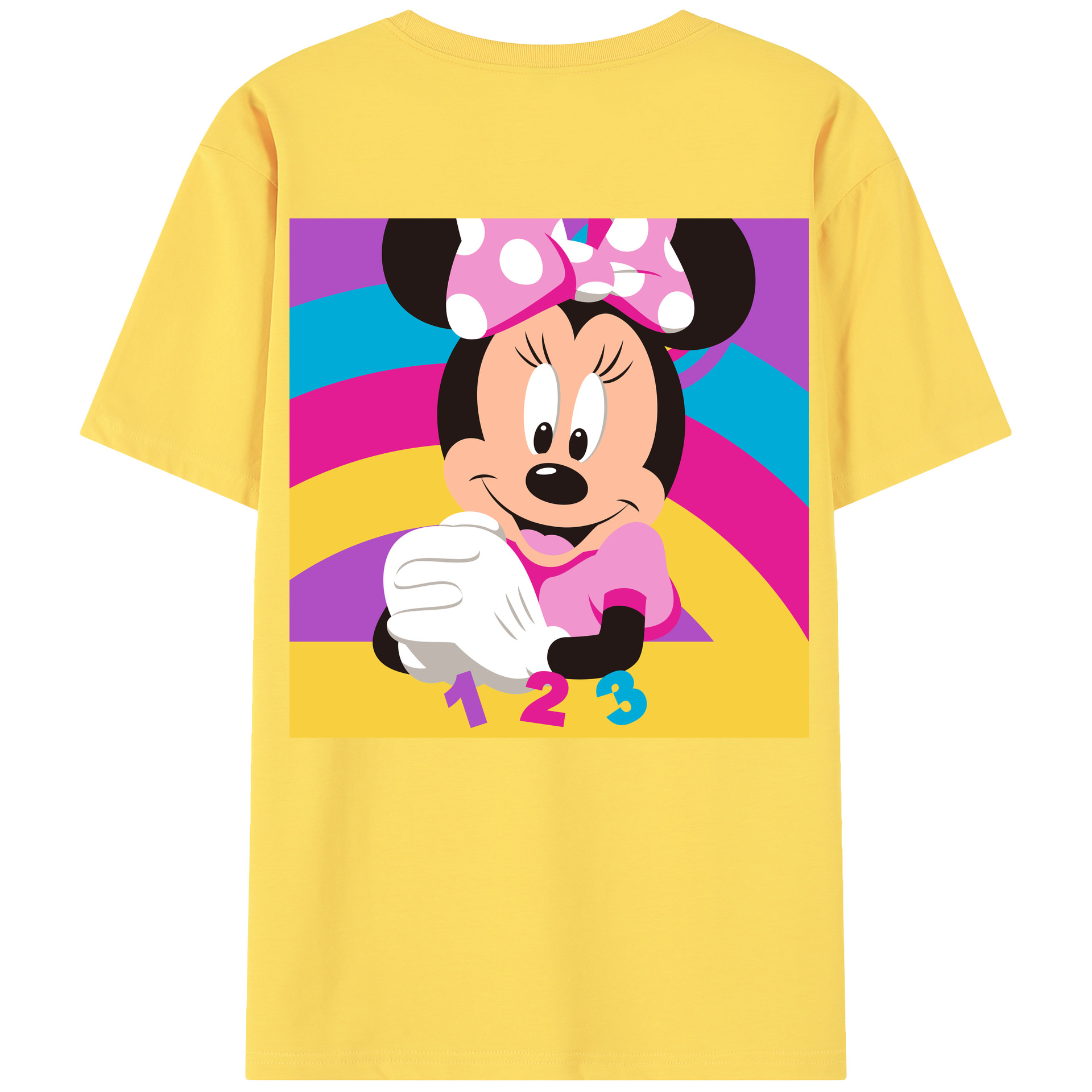 （画像用） ミッキーマウス Mickey Mouse 綿100％半袖Tシャツ（背面プリント）