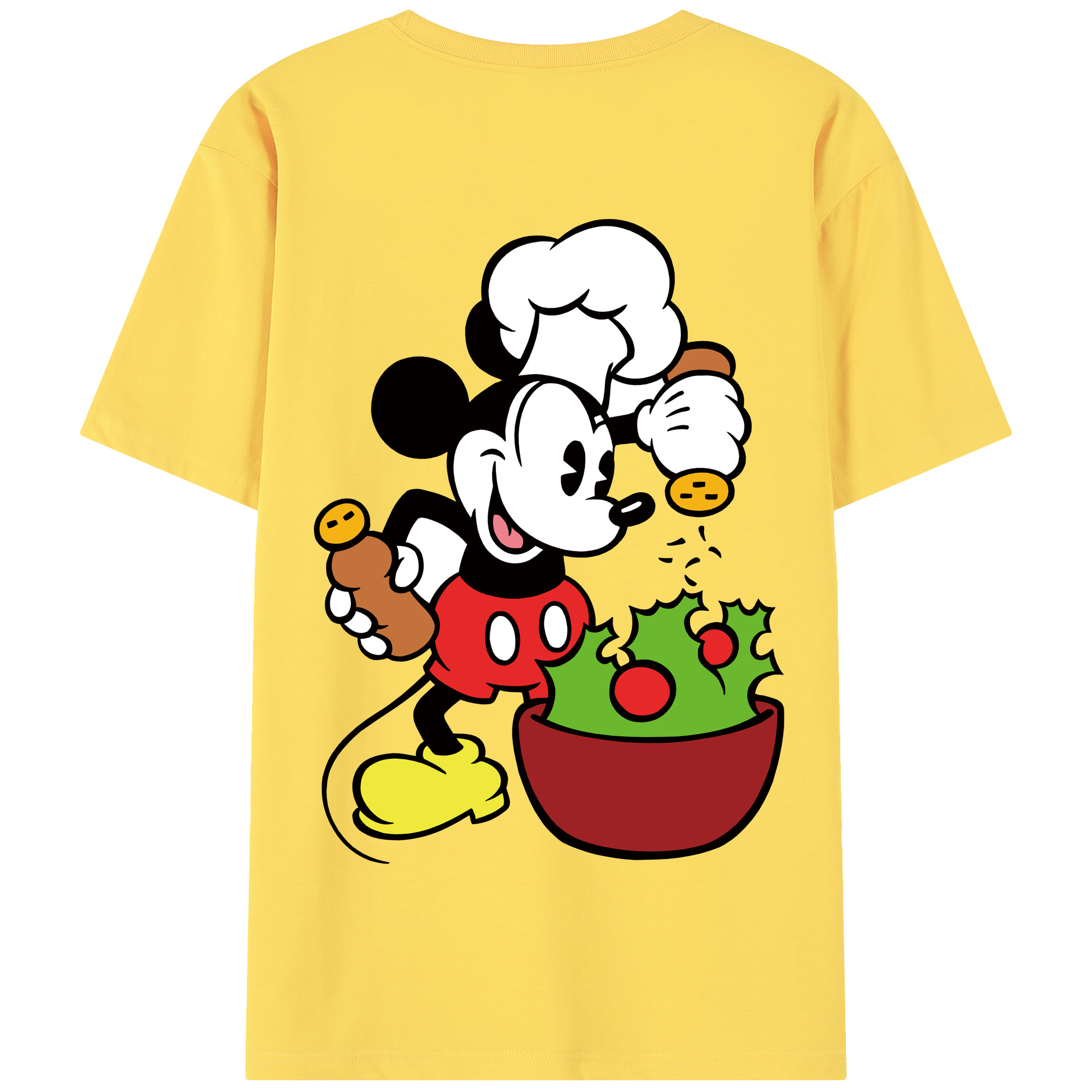 （画像用） ミッキーマウス Mickey Mouse 綿100％半袖Tシャツ（背面プリント）