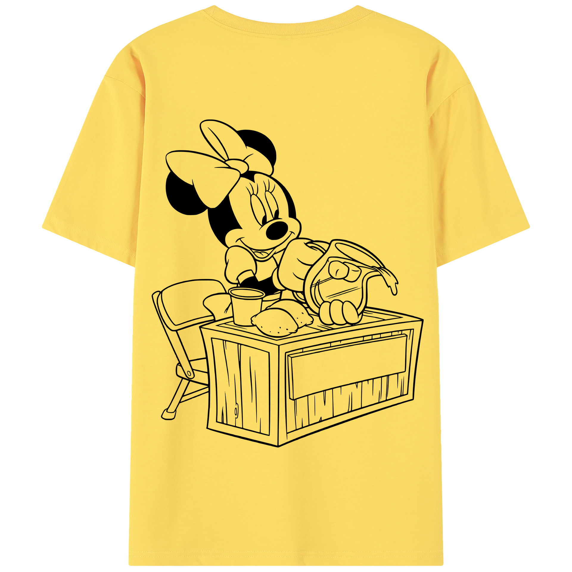 （画像用） ミッキーマウス Mickey Mouse 綿100％半袖Tシャツ（背面プリント）