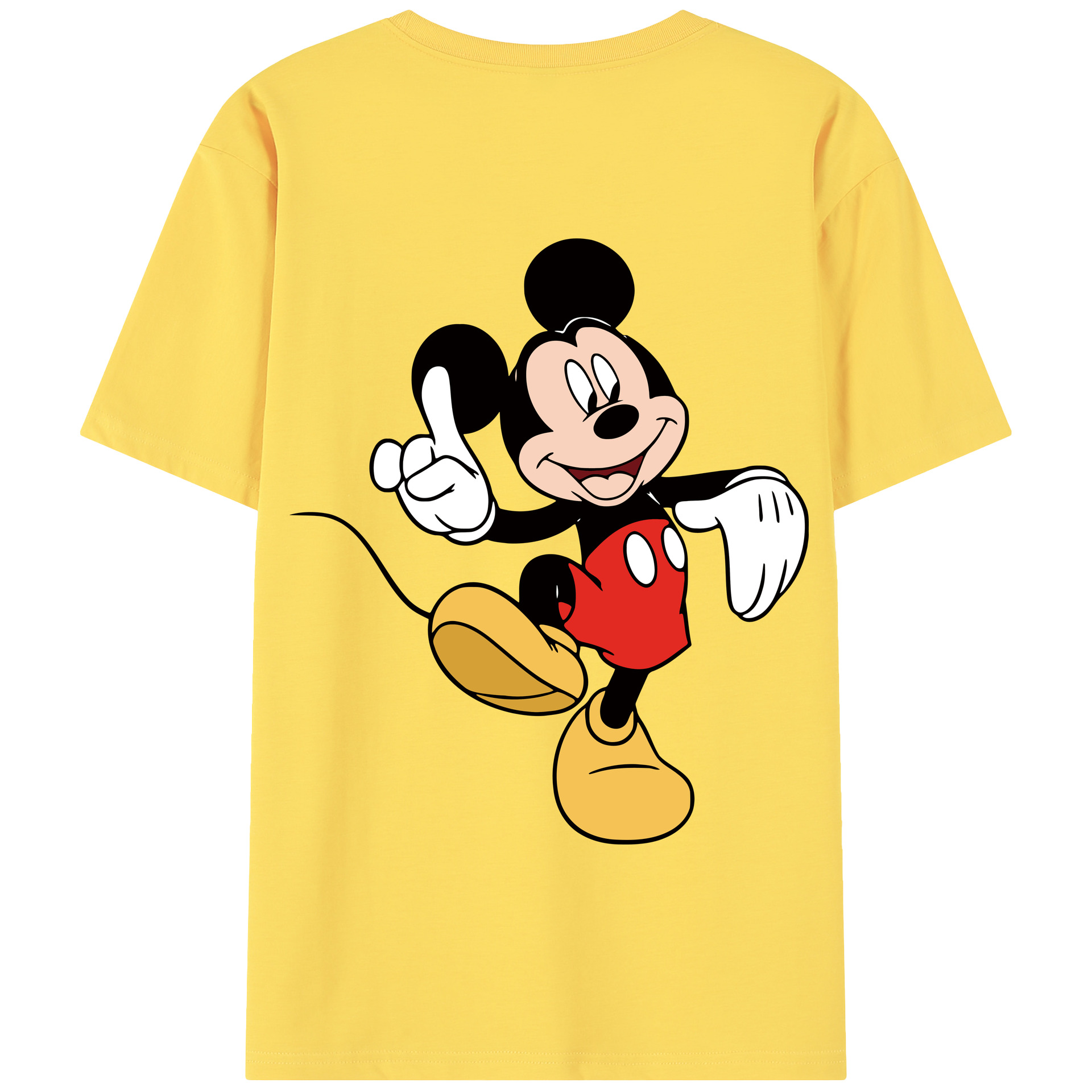 （画像用） ミッキーマウス Mickey Mouse 綿100％半袖Tシャツ（背面プリント）