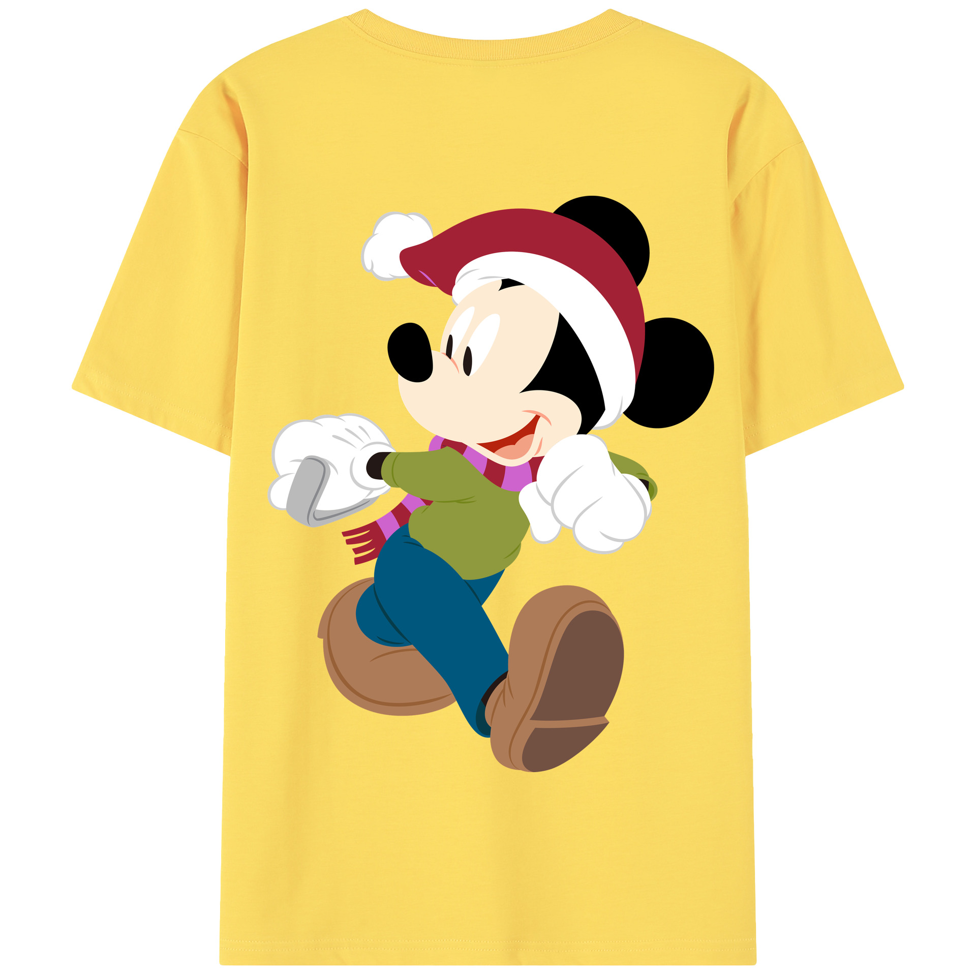 （画像用） ミッキーマウス Mickey Mouse 綿100％半袖Tシャツ（背面プリント）