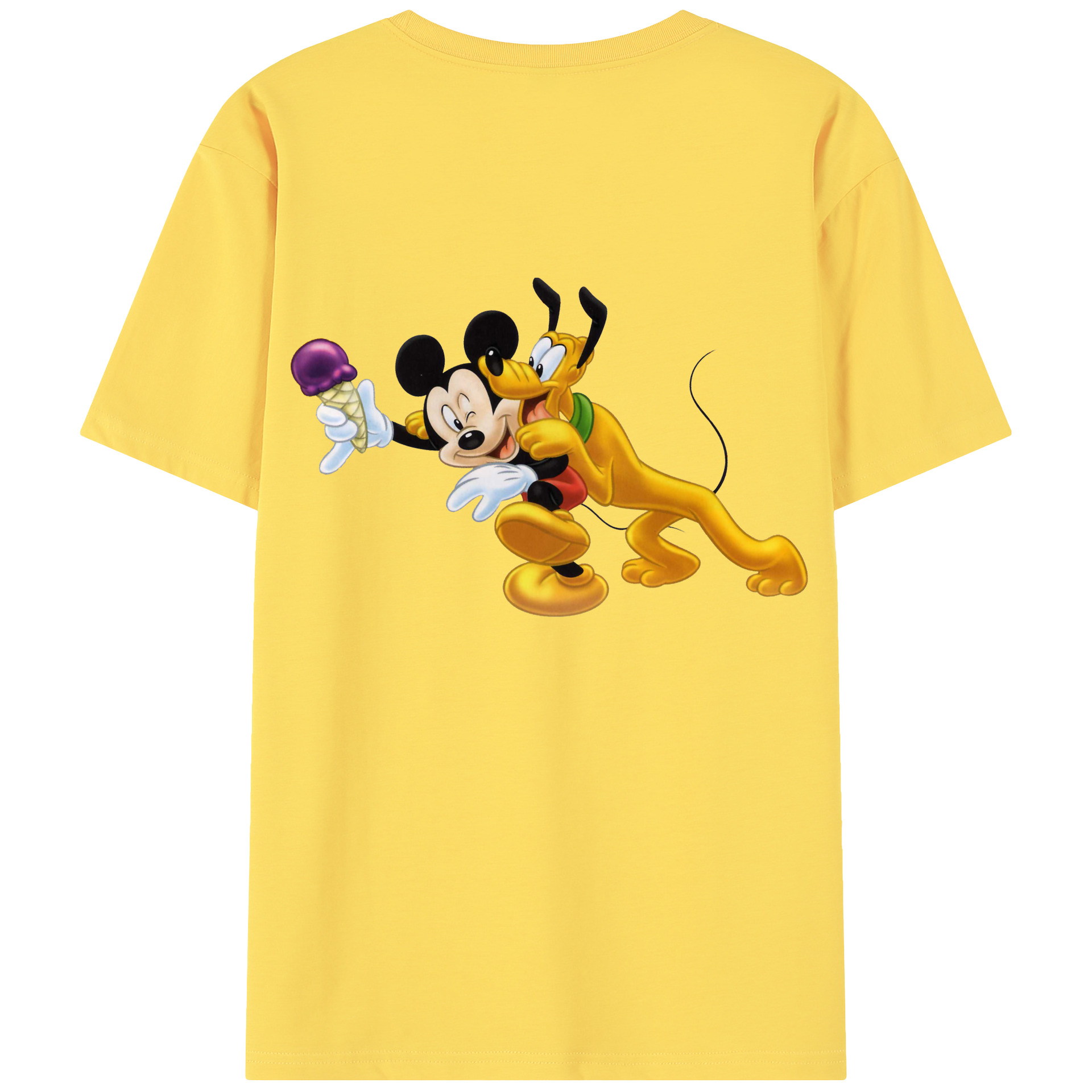 （画像用） ミッキーマウス Mickey Mouse 綿100％半袖Tシャツ（背面プリント）