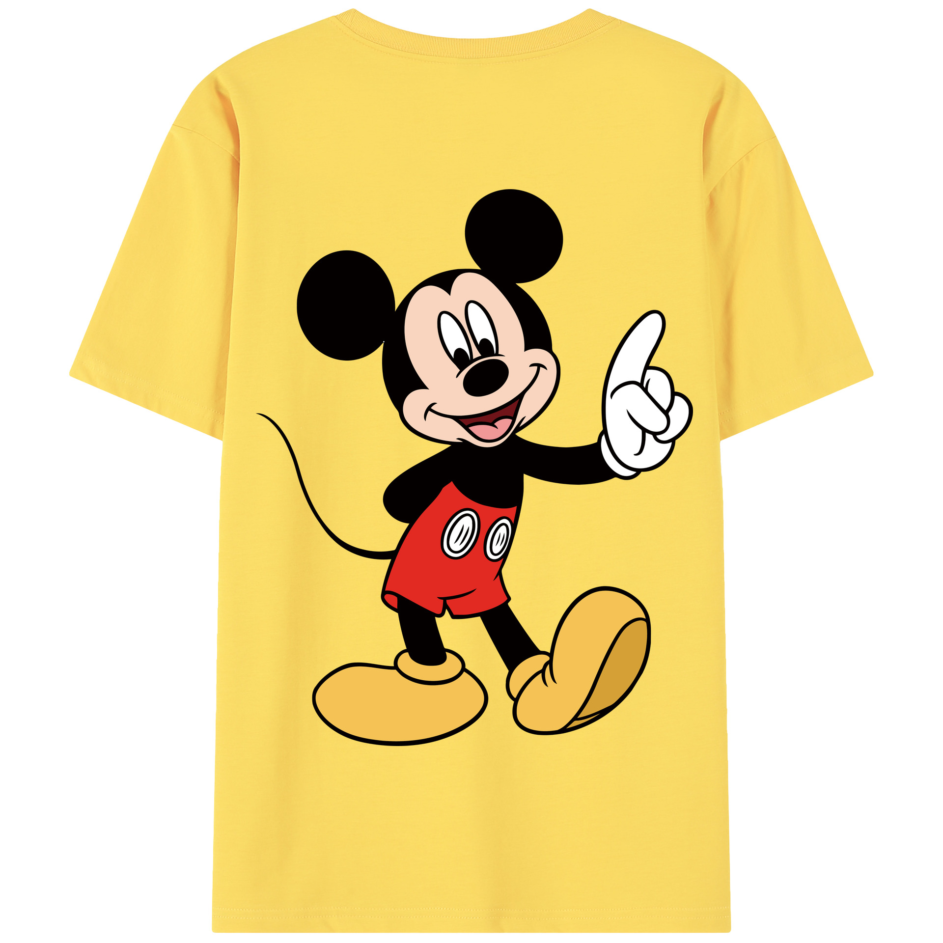 （画像用） ミッキーマウス Mickey Mouse 綿100％半袖Tシャツ（背面プリント）