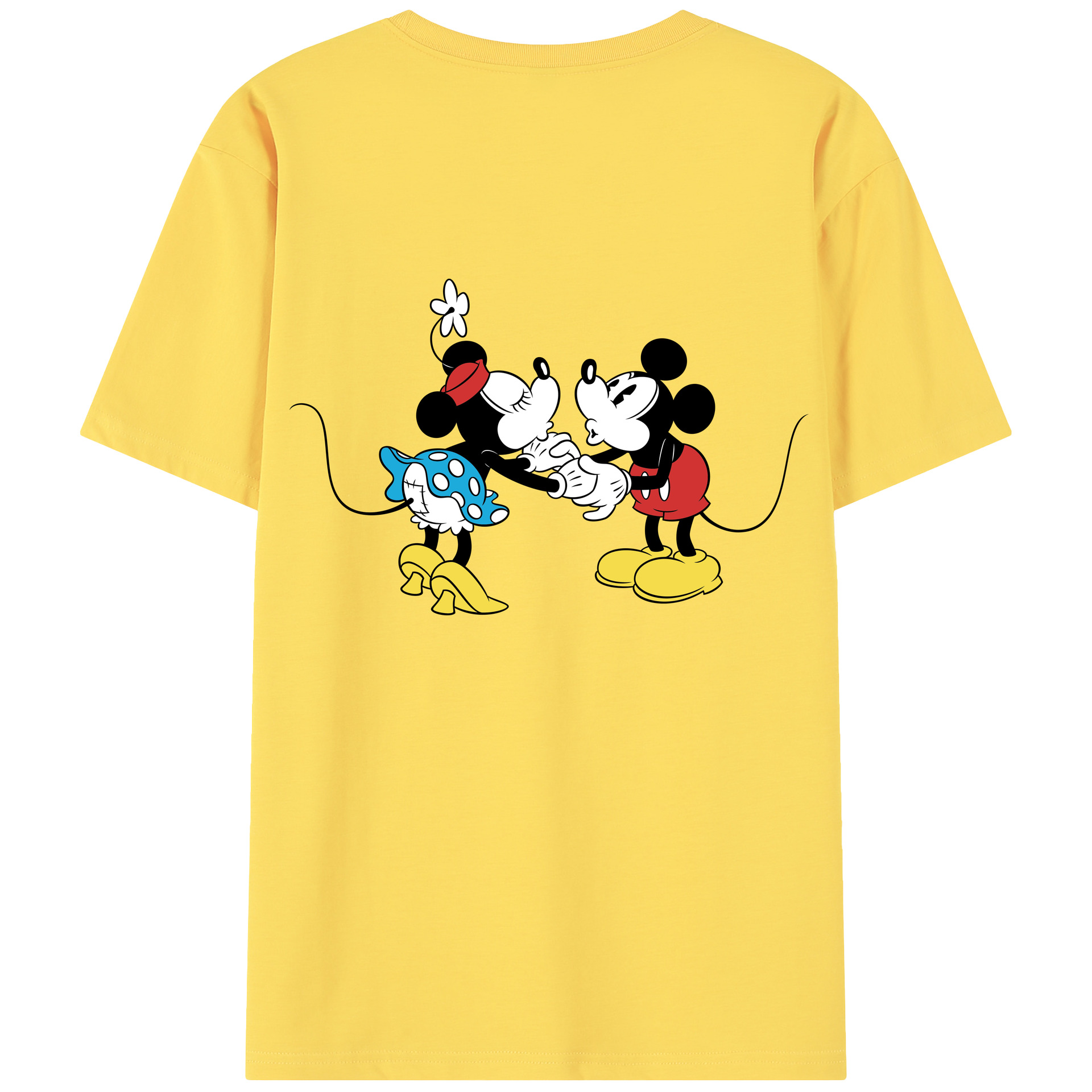 （画像用） ミッキーマウス Mickey Mouse 綿100％半袖Tシャツ（背面プリント）