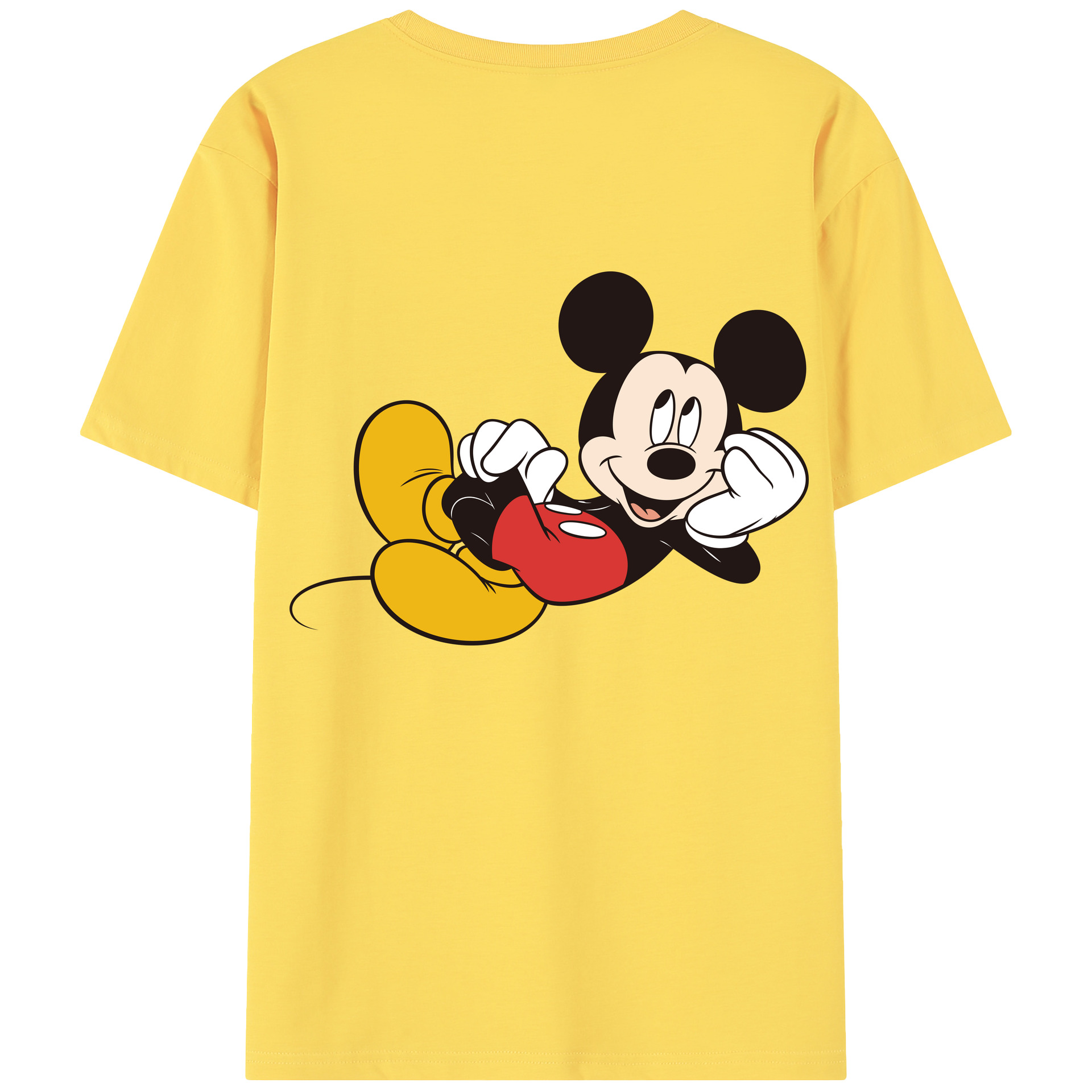 （画像用） ミッキーマウス Mickey Mouse 綿100％半袖Tシャツ（背面プリント）