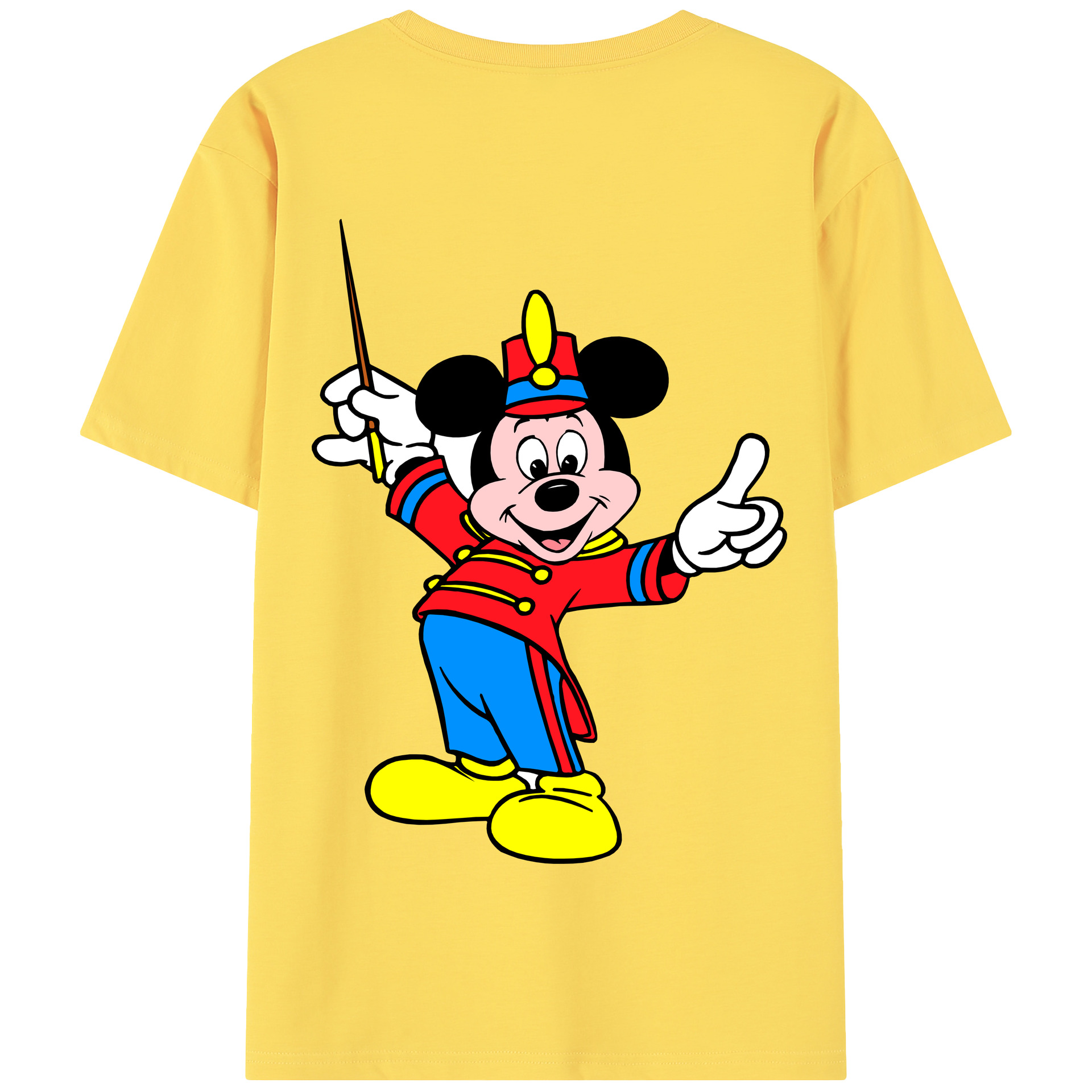 （画像用） ミッキーマウス Mickey Mouse 綿100％半袖Tシャツ（背面プリント）