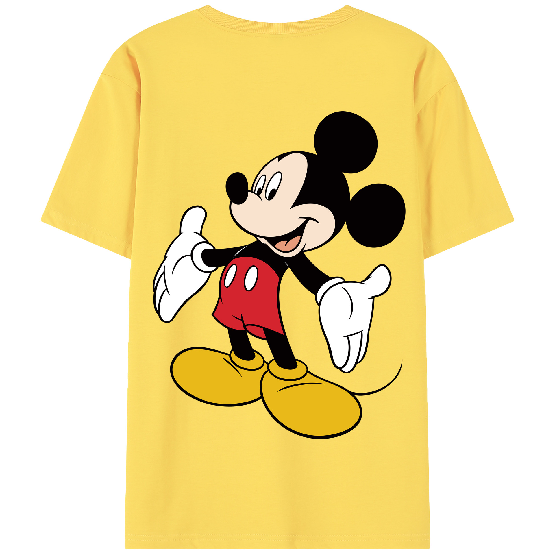 （画像用） ミッキーマウス Mickey Mouse 綿100％半袖Tシャツ（背面プリント）