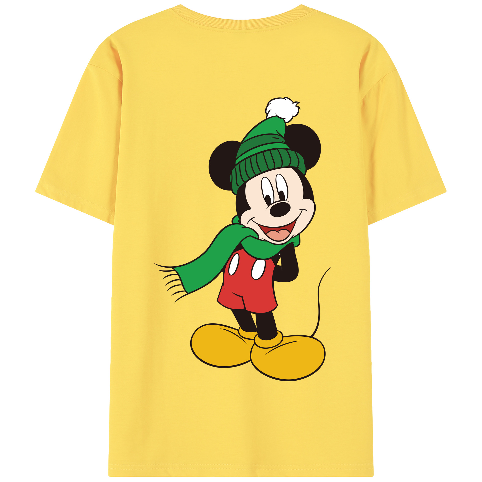 （画像用） ミッキーマウス Mickey Mouse 綿100％半袖Tシャツ（背面プリント）
