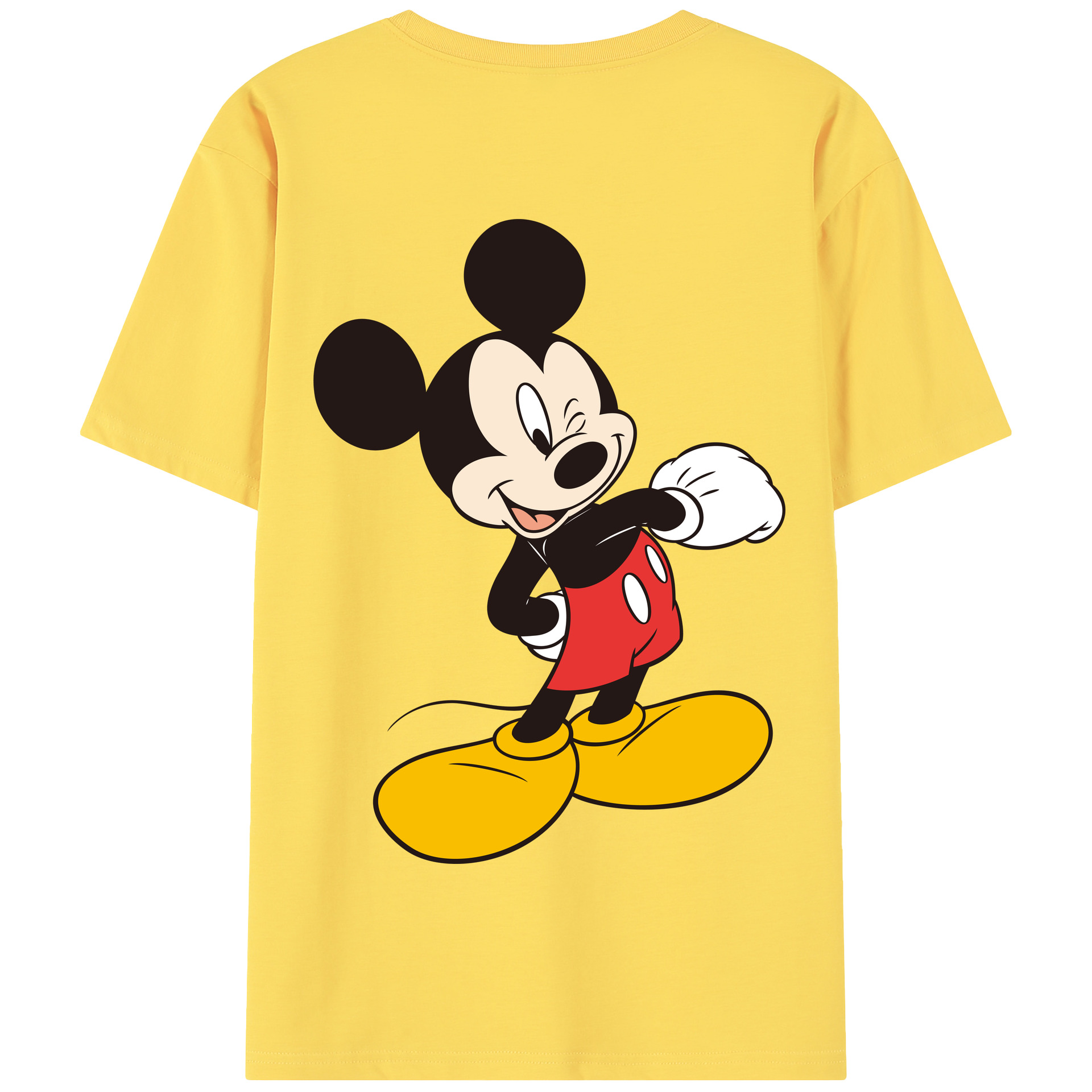 （画像用） ミッキーマウス Mickey Mouse 綿100％半袖Tシャツ（背面プリント）