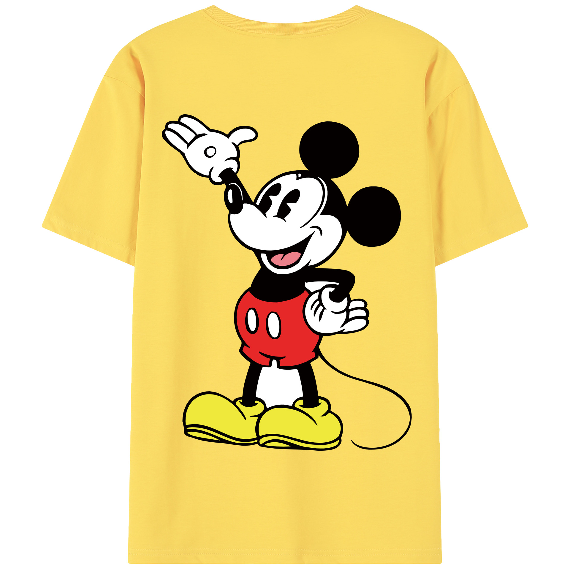 （画像用） ミッキーマウス Mickey Mouse 綿100％半袖Tシャツ（背面プリント）