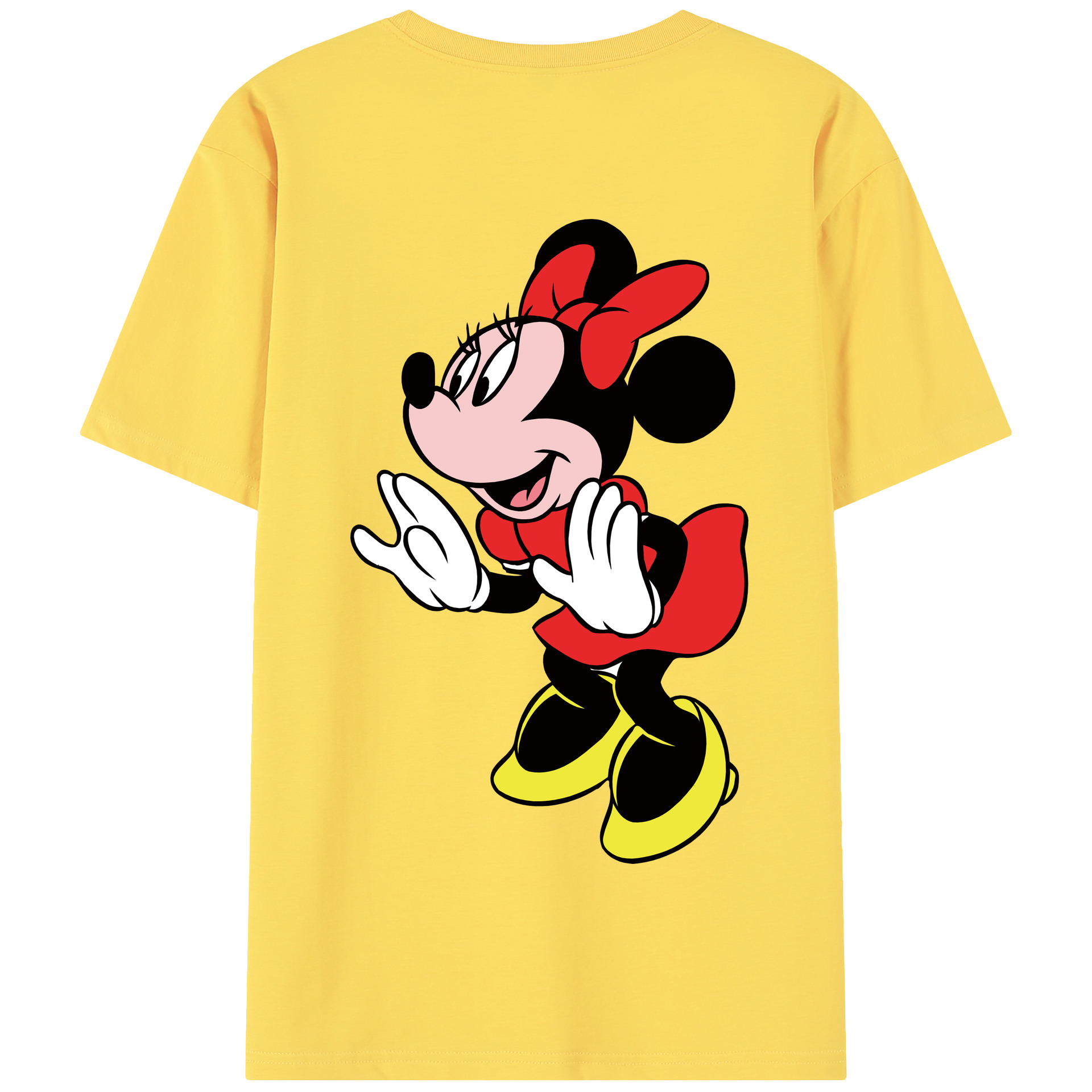 （画像用） ミッキーマウス Mickey Mouse 綿100％半袖Tシャツ（背面プリント）