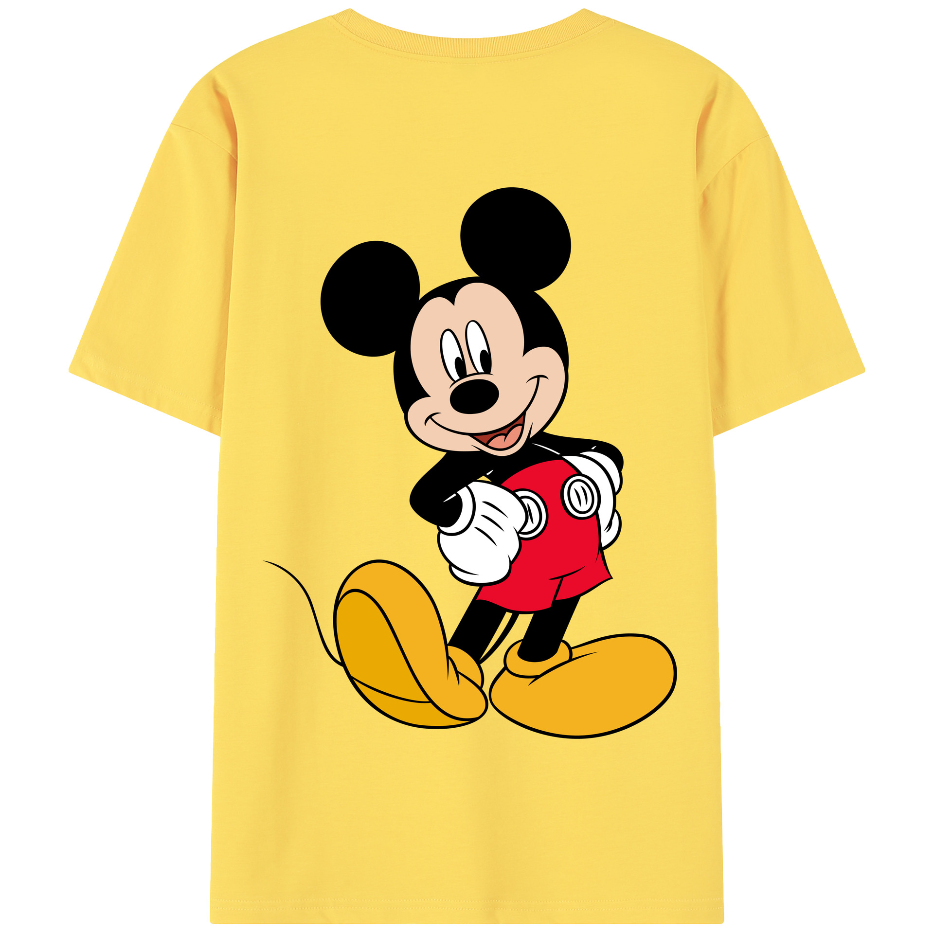 （画像用） ミッキーマウス Mickey Mouse 綿100％半袖Tシャツ（背面プリント）