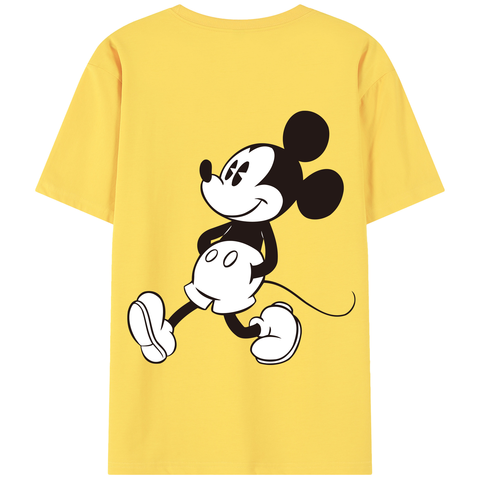 （画像用） ミッキーマウス Mickey Mouse 綿100％半袖Tシャツ（背面プリント）