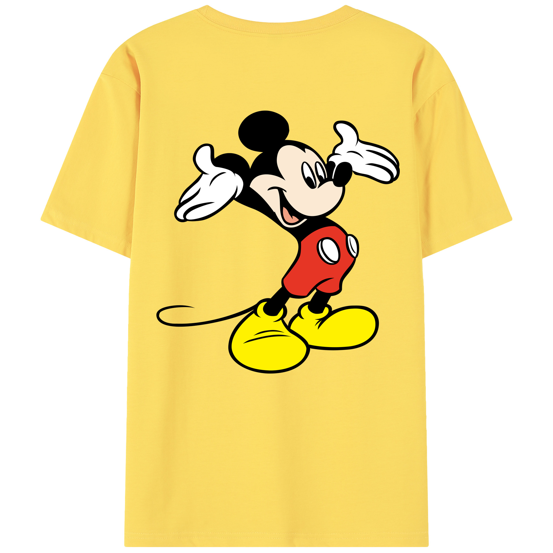 （画像用） ミッキーマウス Mickey Mouse 綿100％半袖Tシャツ（背面プリント）