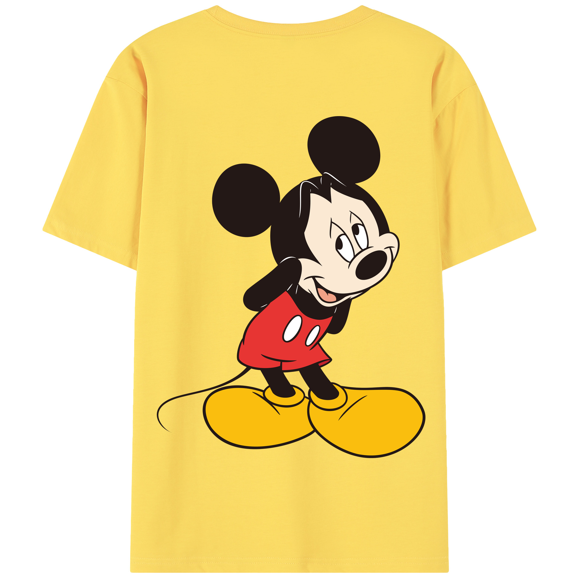 （画像用） ミッキーマウス Mickey Mouse 綿100％半袖Tシャツ（背面プリント）