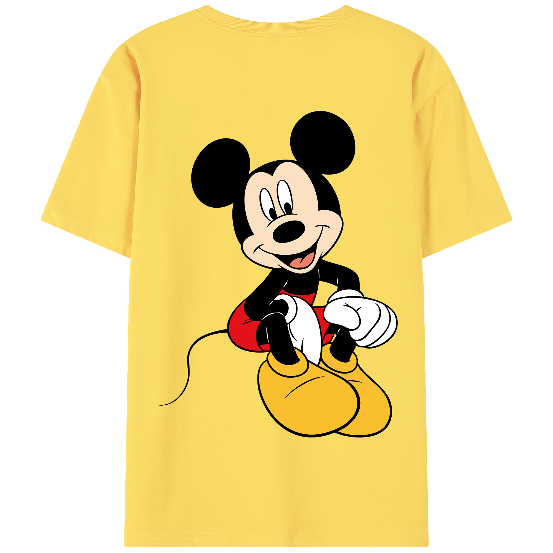 （画像用） ミッキーマウス Mickey Mouse 綿100％半袖Tシャツ（背面プリント）