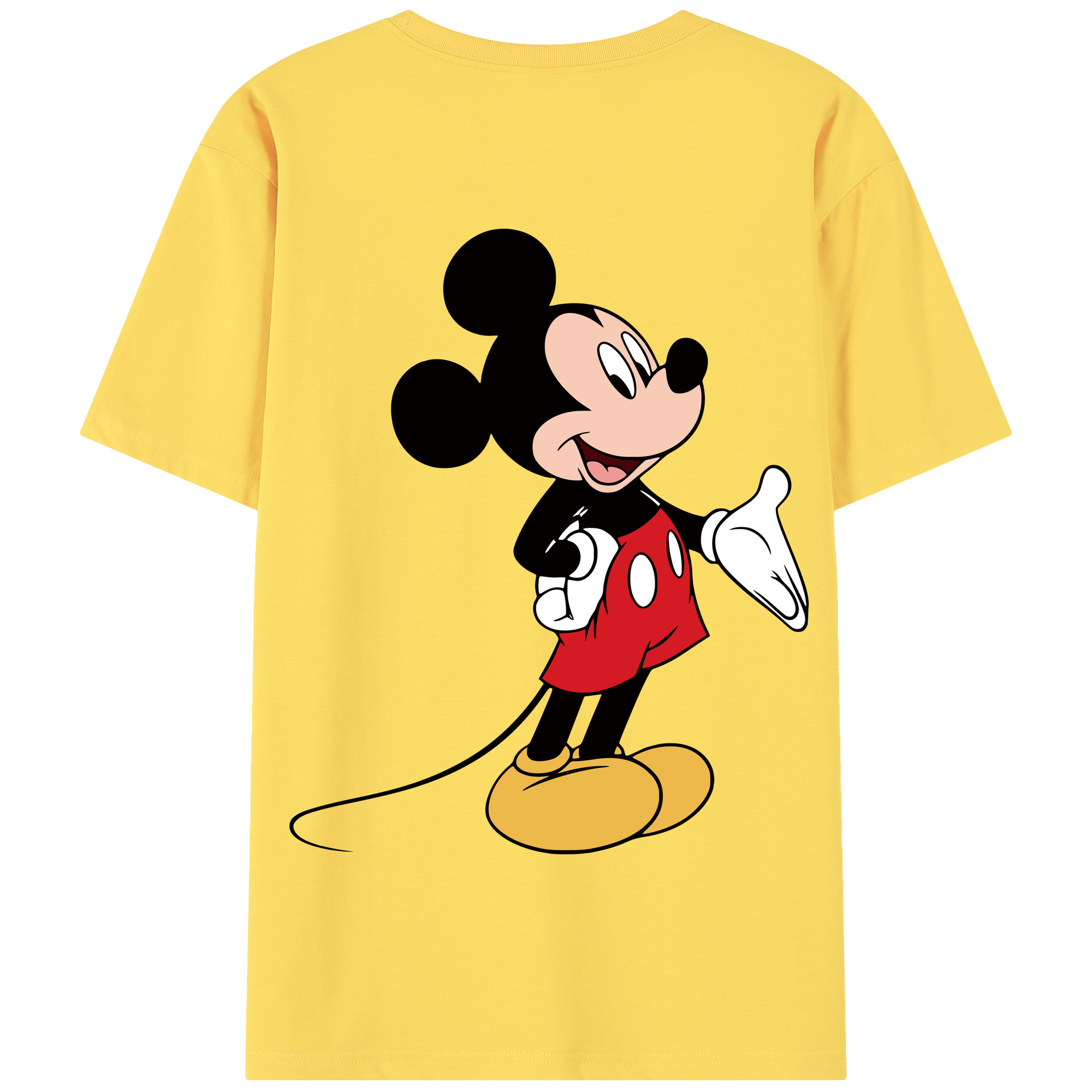 （画像用） ミッキーマウス Mickey Mouse 綿100％半袖Tシャツ（背面プリント）