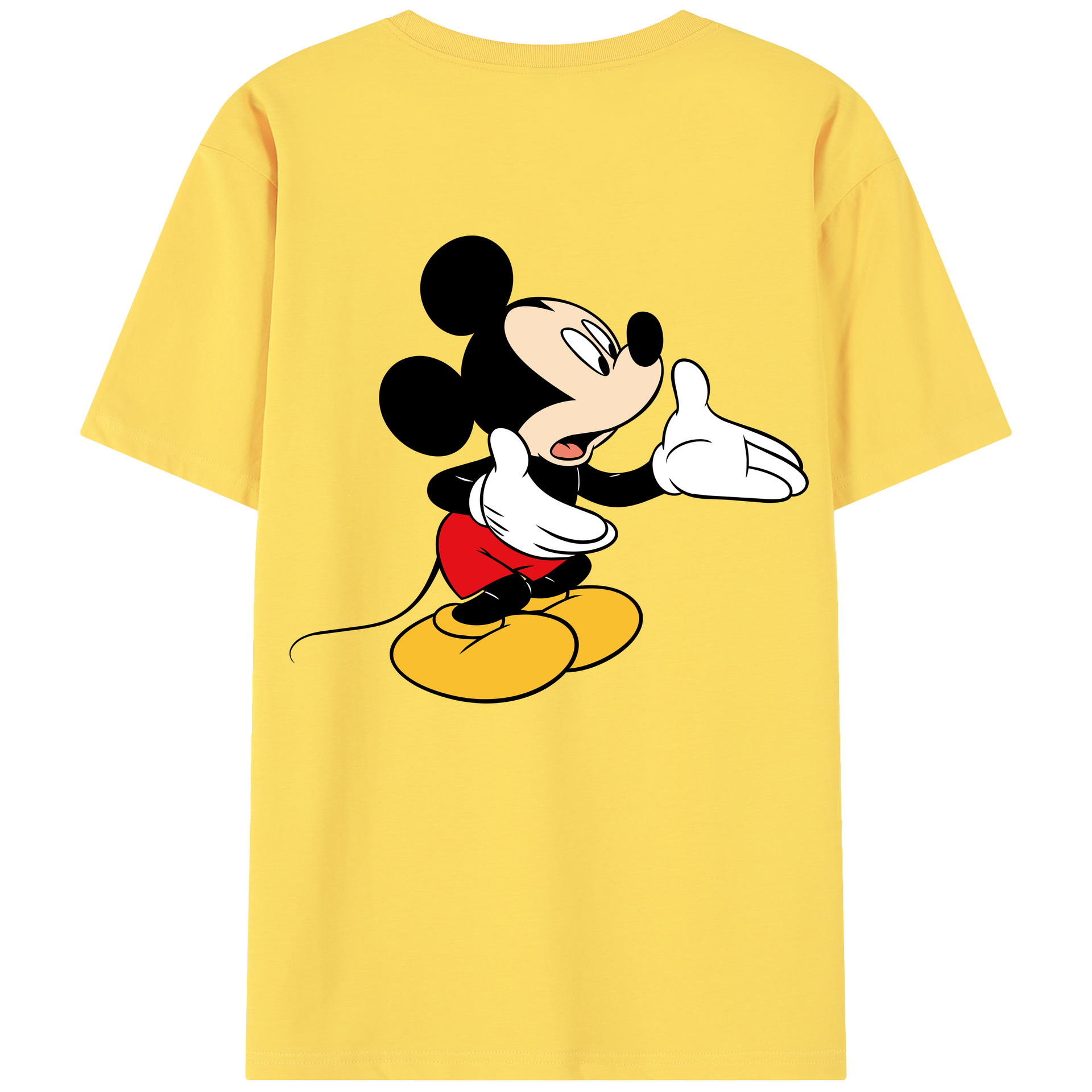 （画像用） ミッキーマウス Mickey Mouse 綿100％半袖Tシャツ（背面プリント）