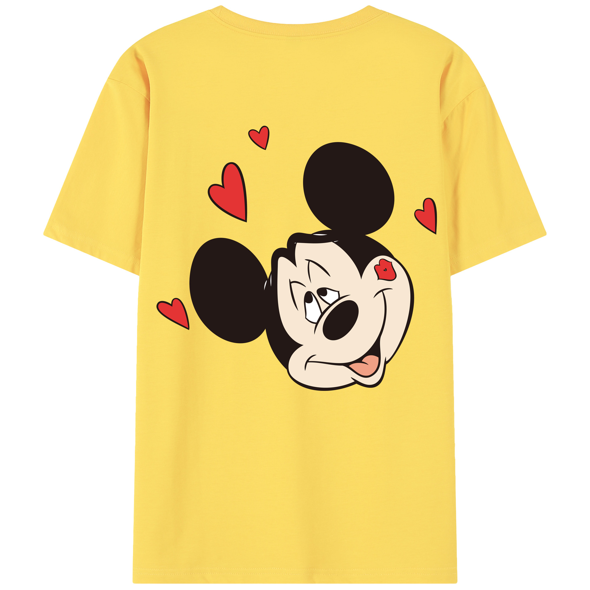 （画像用） ミッキーマウス Mickey Mouse 綿100％半袖Tシャツ（背面プリント）