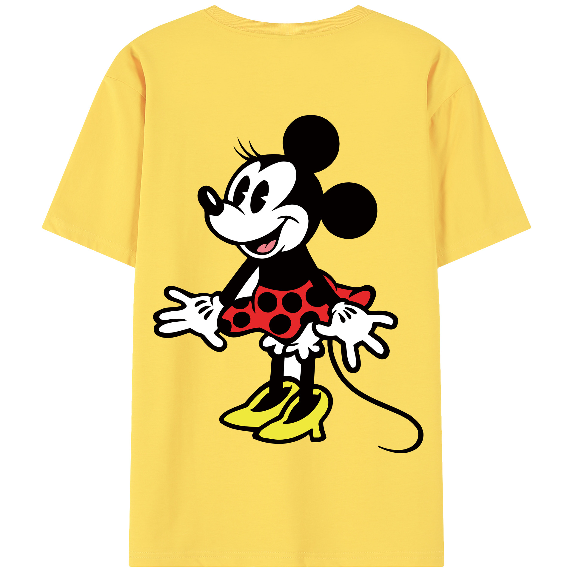 （画像用） ミッキーマウス Mickey Mouse 綿100％半袖Tシャツ（背面プリント）