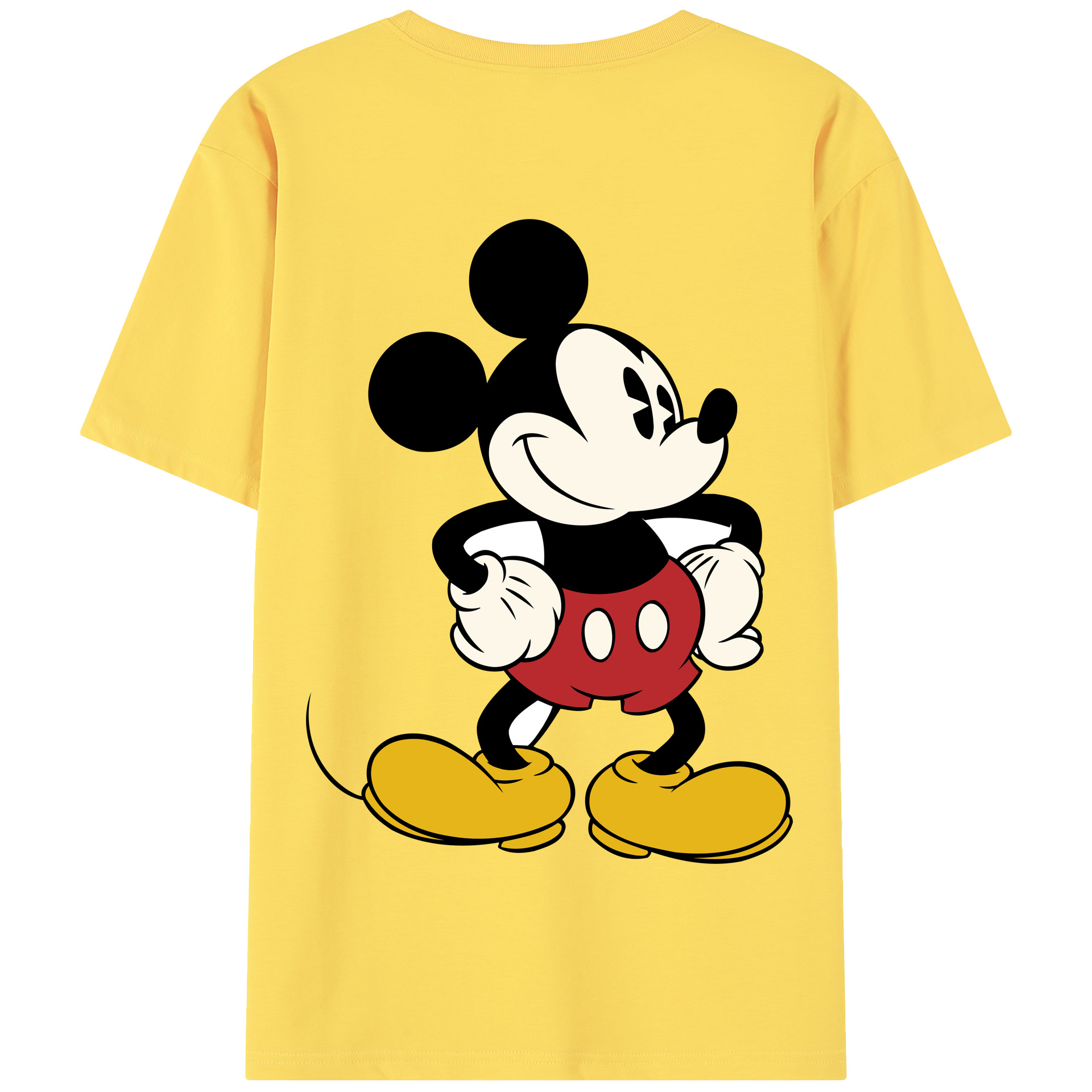 （画像用） ミッキーマウス Mickey Mouse 綿100％半袖Tシャツ（背面プリント）