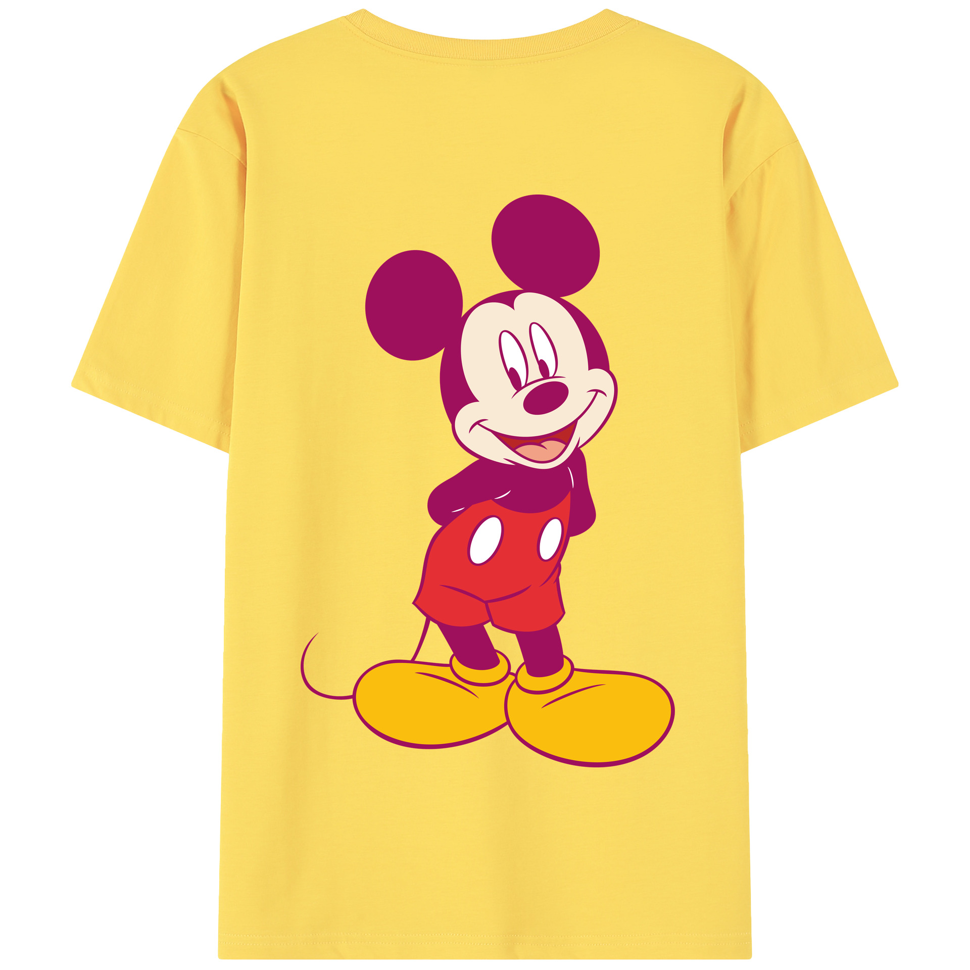 （画像用） ミッキーマウス Mickey Mouse 綿100％半袖Tシャツ（背面プリント）