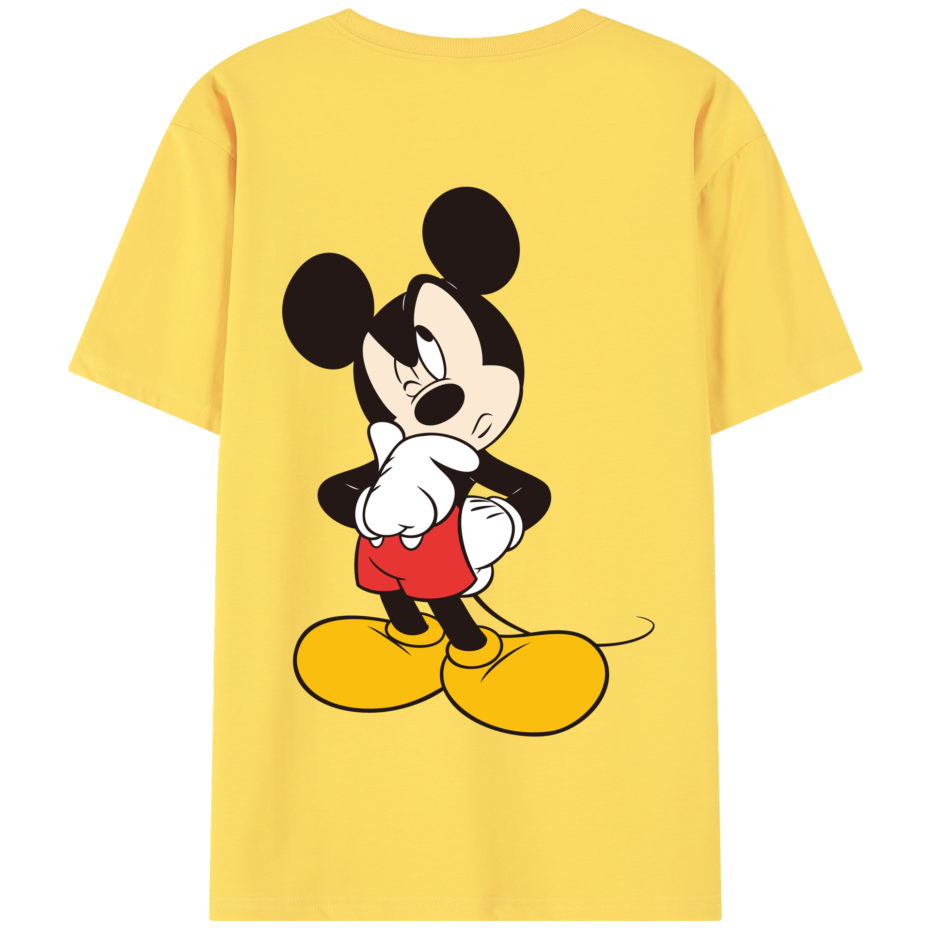 （画像用） ミッキーマウス Mickey Mouse 綿100％半袖Tシャツ（背面プリント）