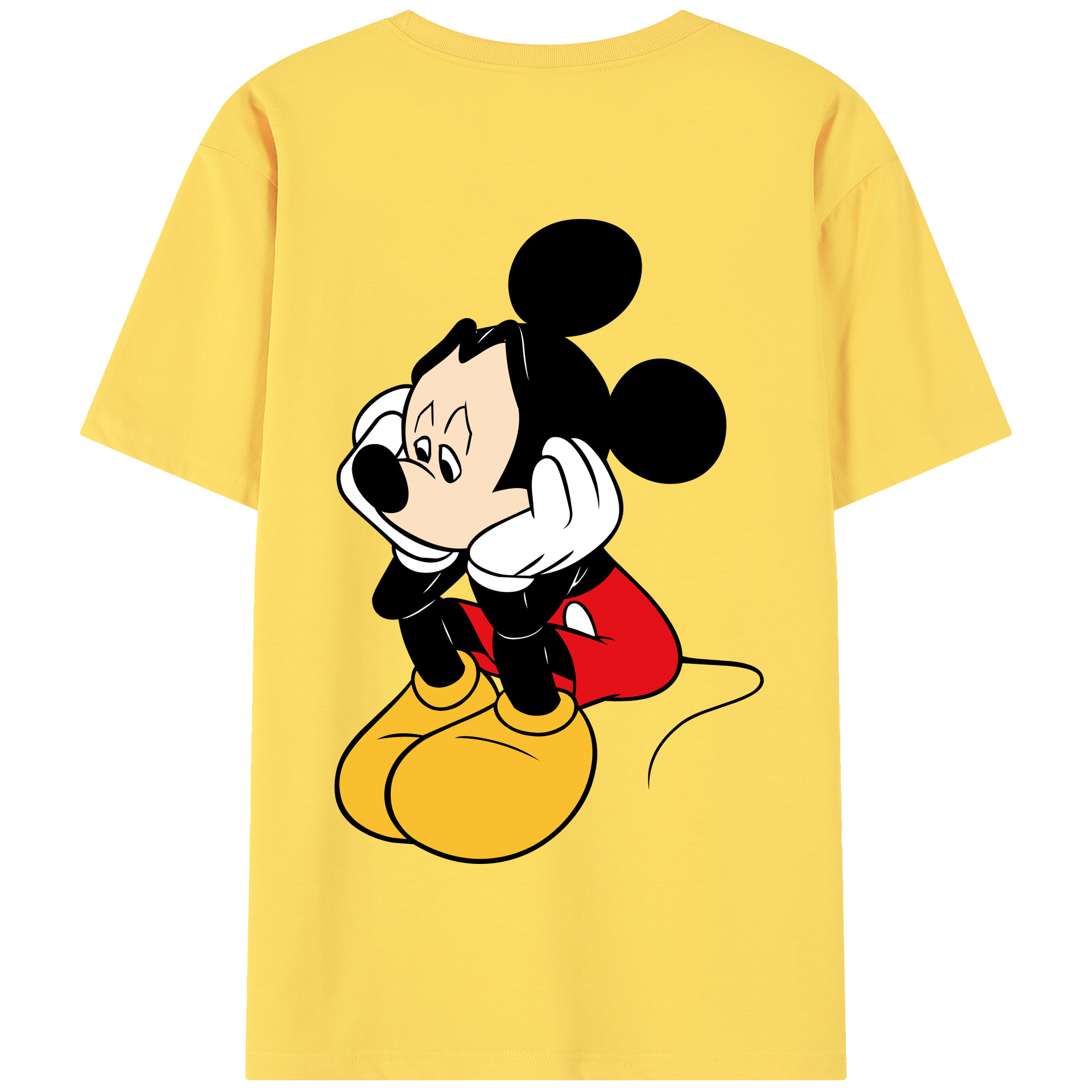 （画像用） ミッキーマウス Mickey Mouse 綿100％半袖Tシャツ（背面プリント）