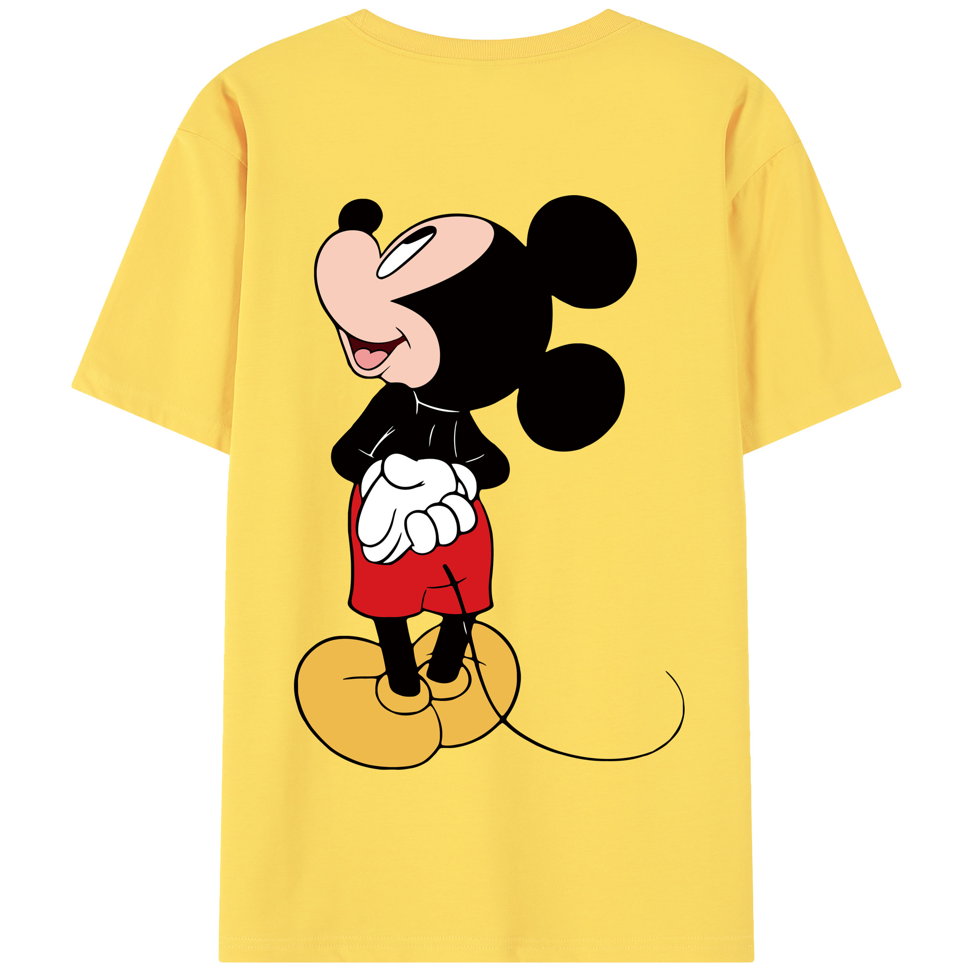 （画像用） ミッキーマウス Mickey Mouse 綿100％半袖Tシャツ（背面プリント）