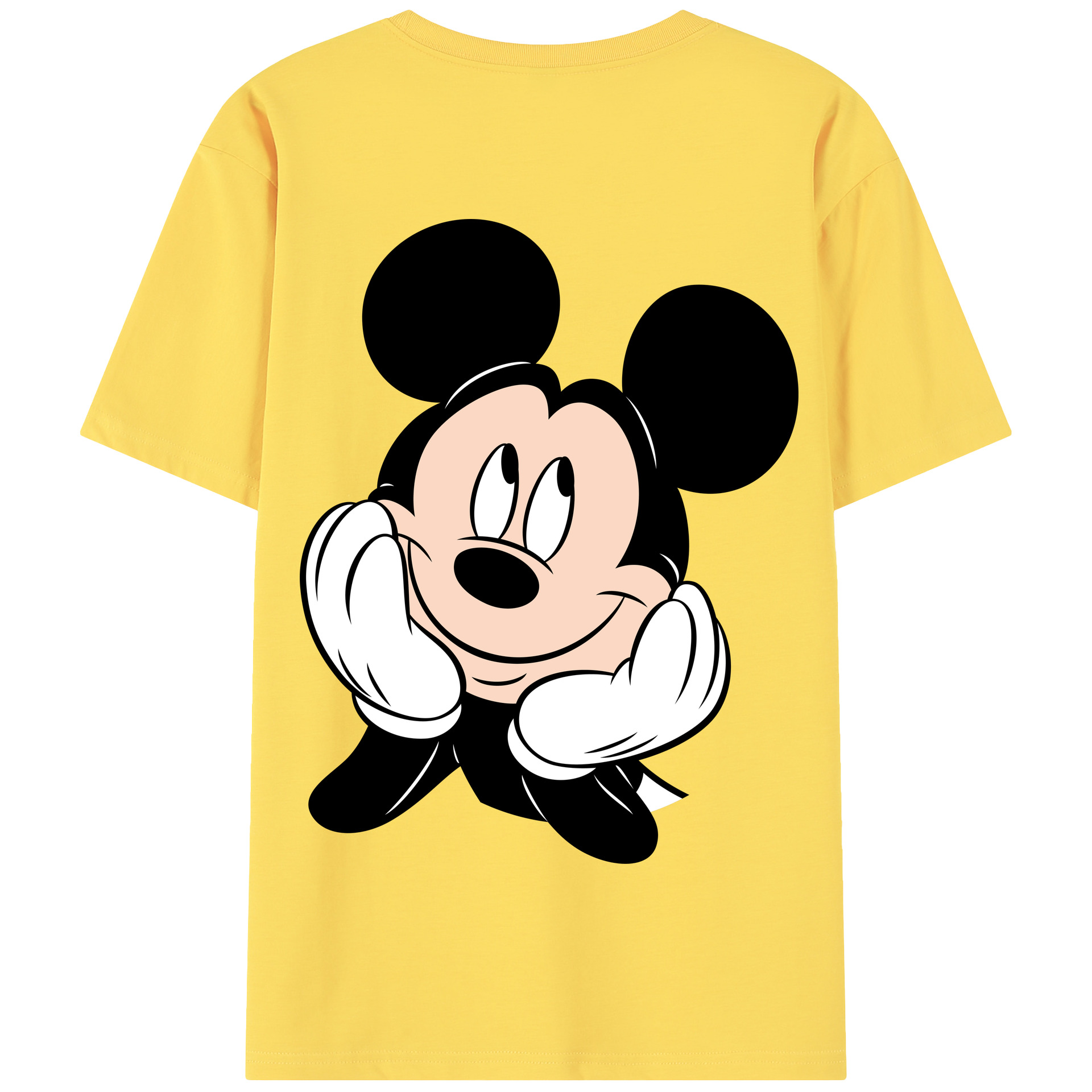（画像用） ミッキーマウス Mickey Mouse 綿100％半袖Tシャツ（背面プリント）