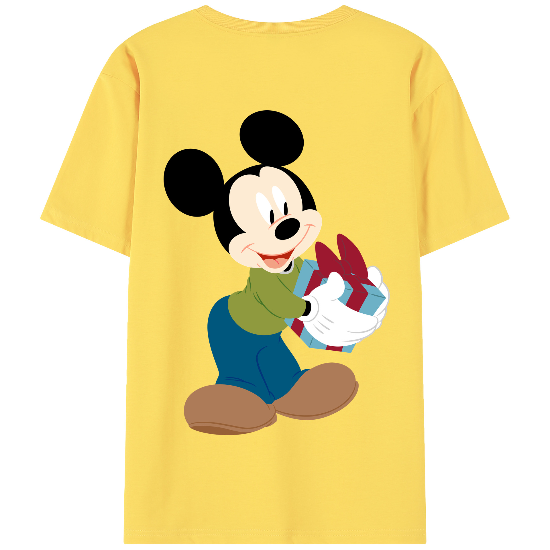 （画像用） ミッキーマウス Mickey Mouse 綿100％半袖Tシャツ（背面プリント）