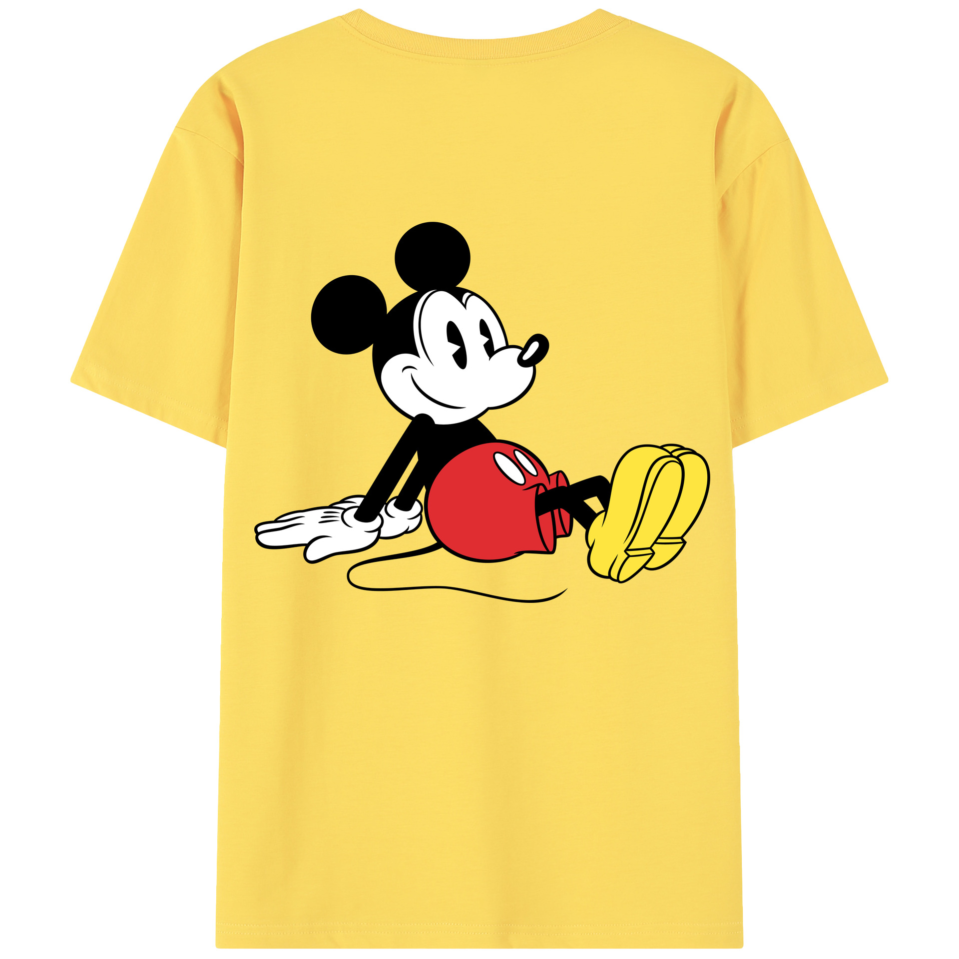 （画像用） ミッキーマウス Mickey Mouse 綿100％半袖Tシャツ（背面プリント）
