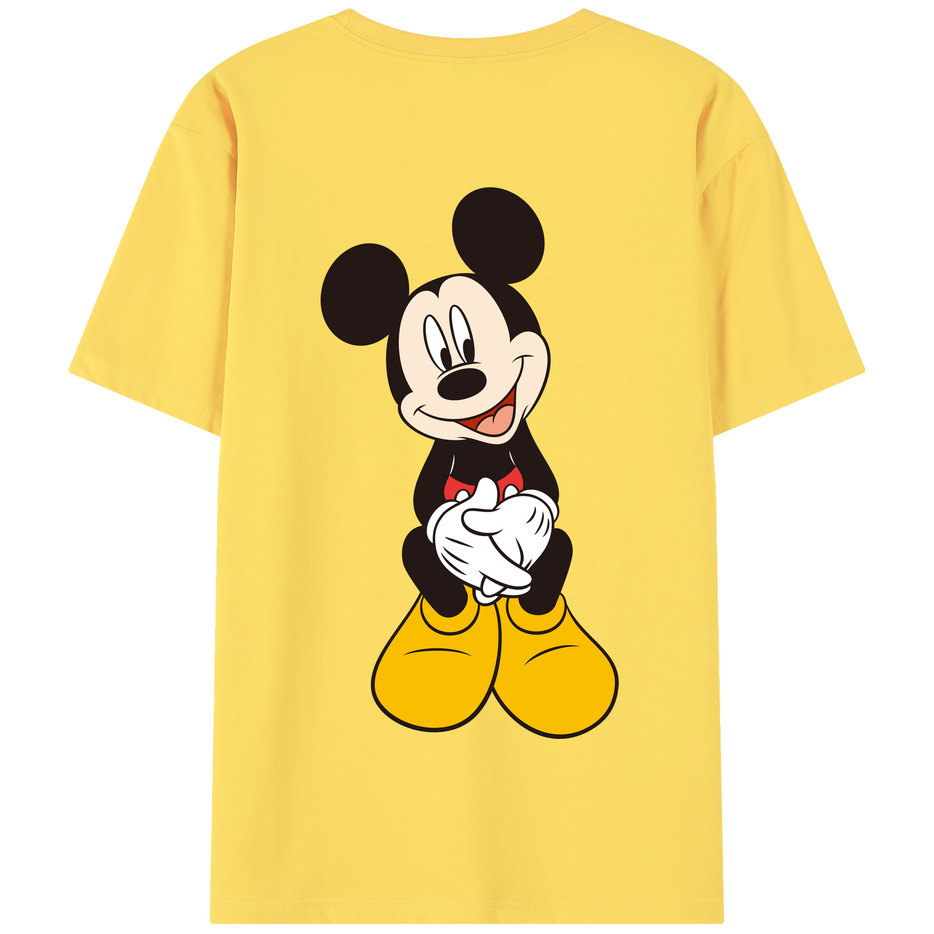 （画像用） ミッキーマウス Mickey Mouse 綿100％半袖Tシャツ（背面プリント）