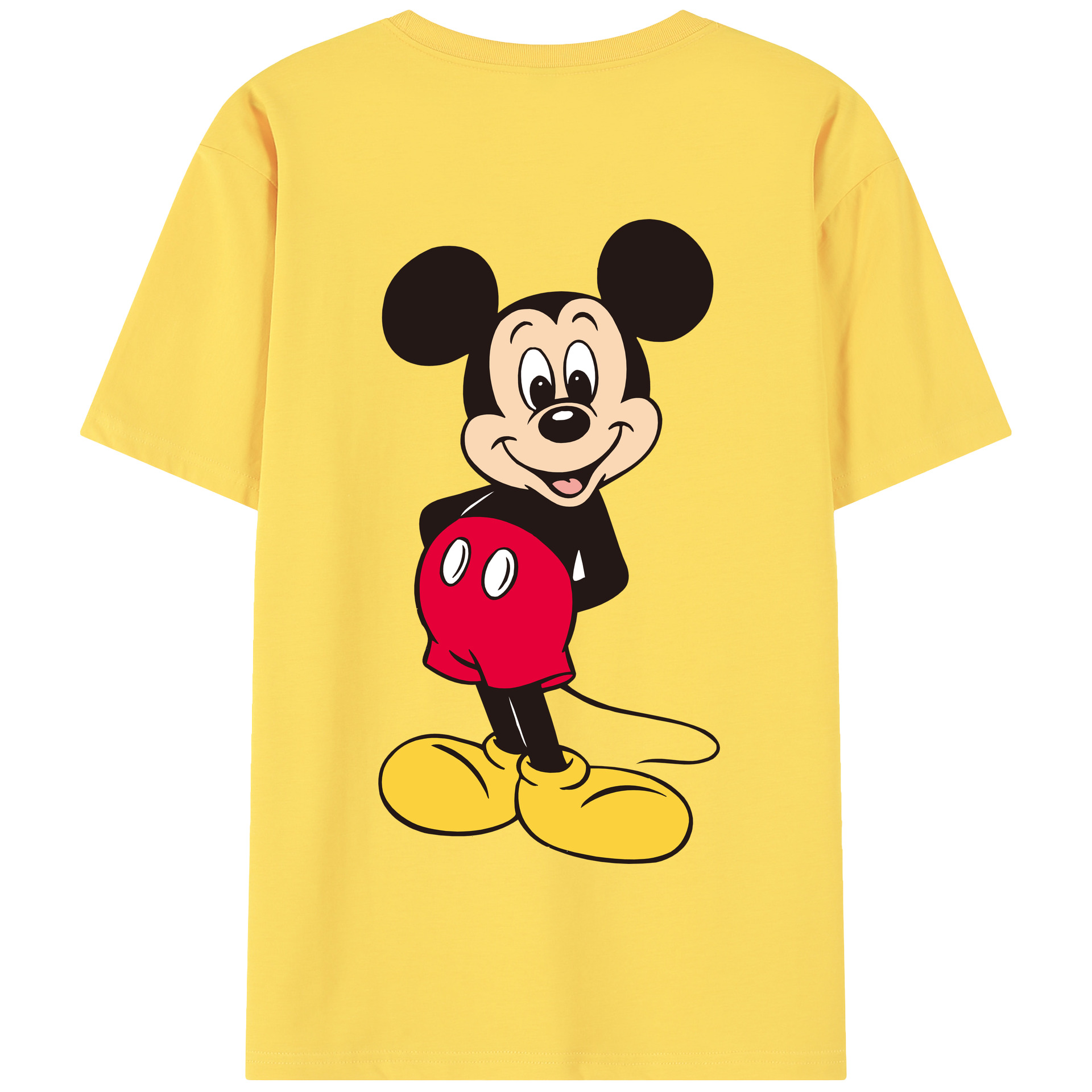 （画像用） ミッキーマウス Mickey Mouse 綿100％半袖Tシャツ（背面プリント）
